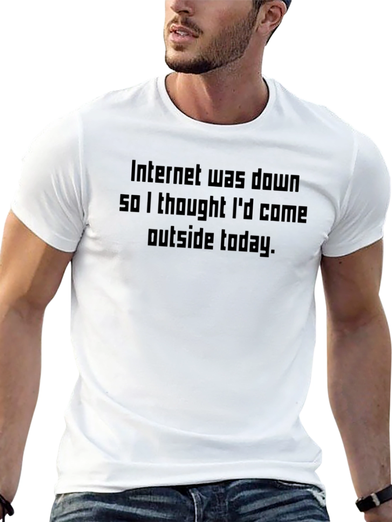 Internet Was Down Funny T-Shirt
