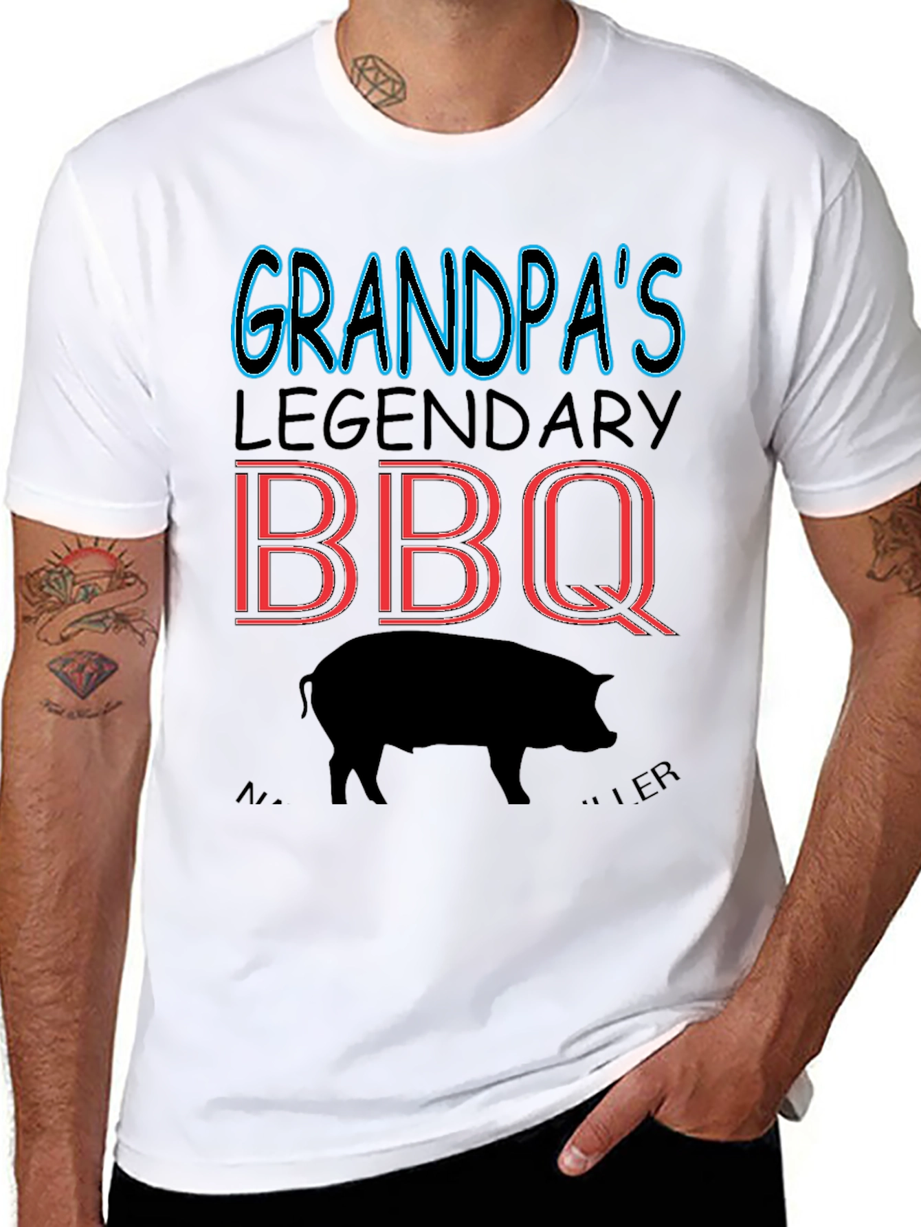Grandpas Legendary BBQ Pig T-Shirt