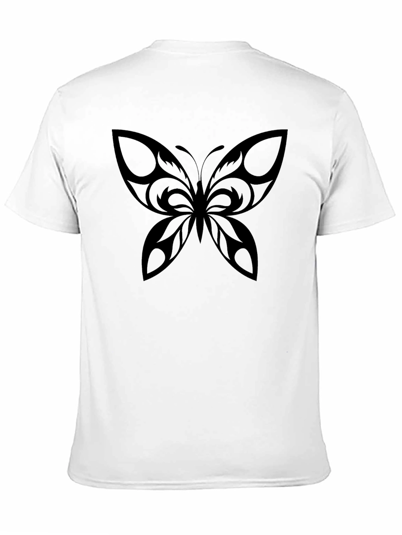 Mens Black Butterfly Graphic T-Shirt