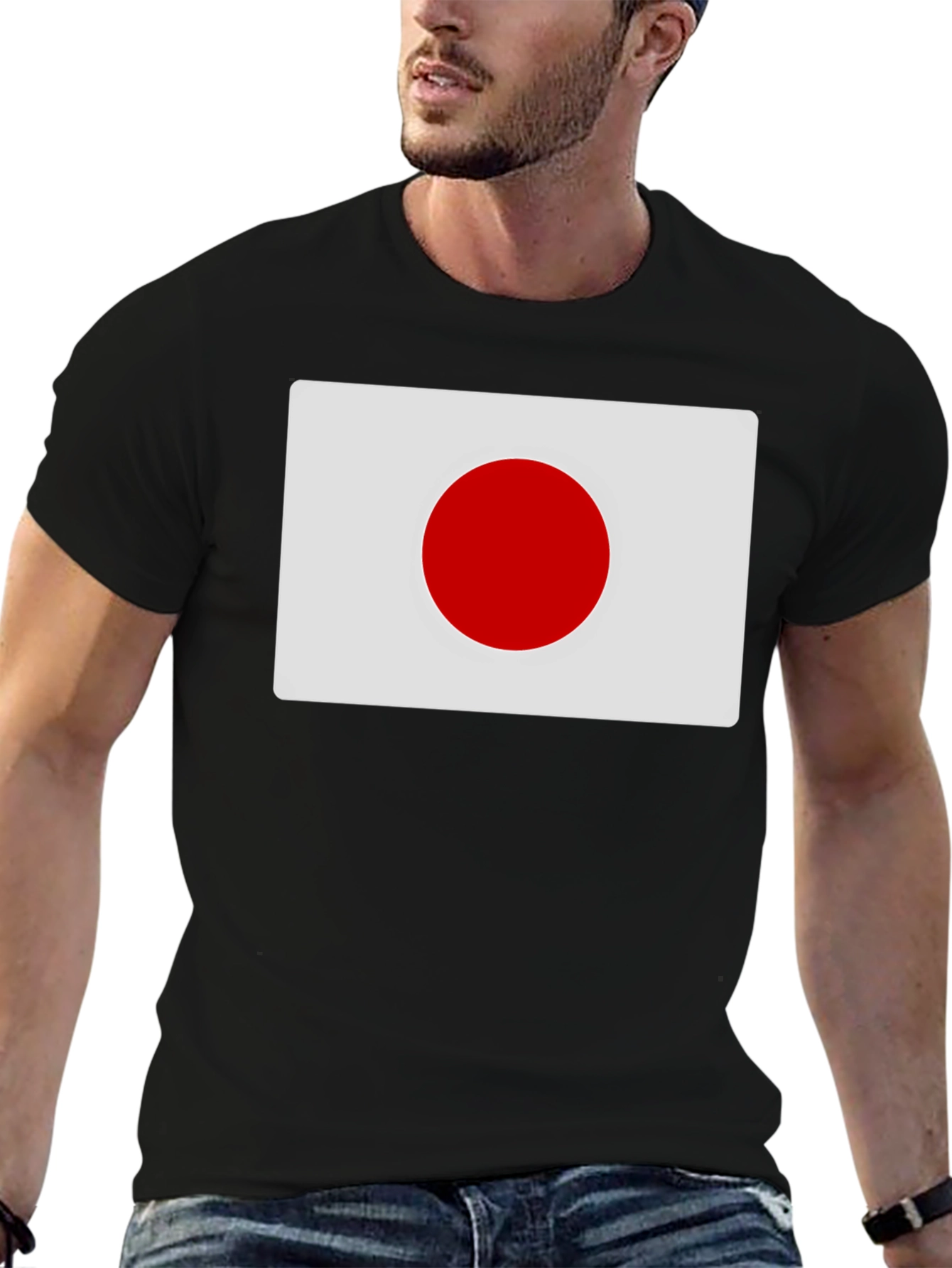 Japan Flag Graphic Tee - Black