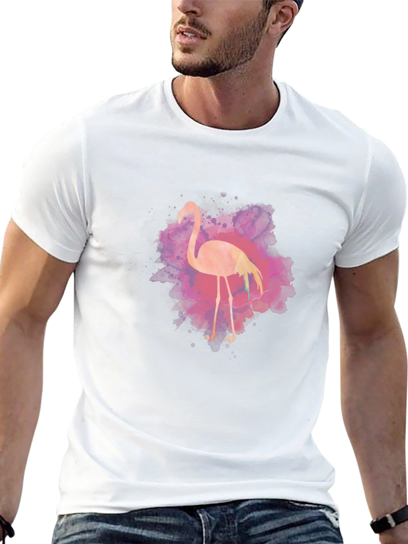 Flamingo Graphic Tee - Mens Black T-Shirt