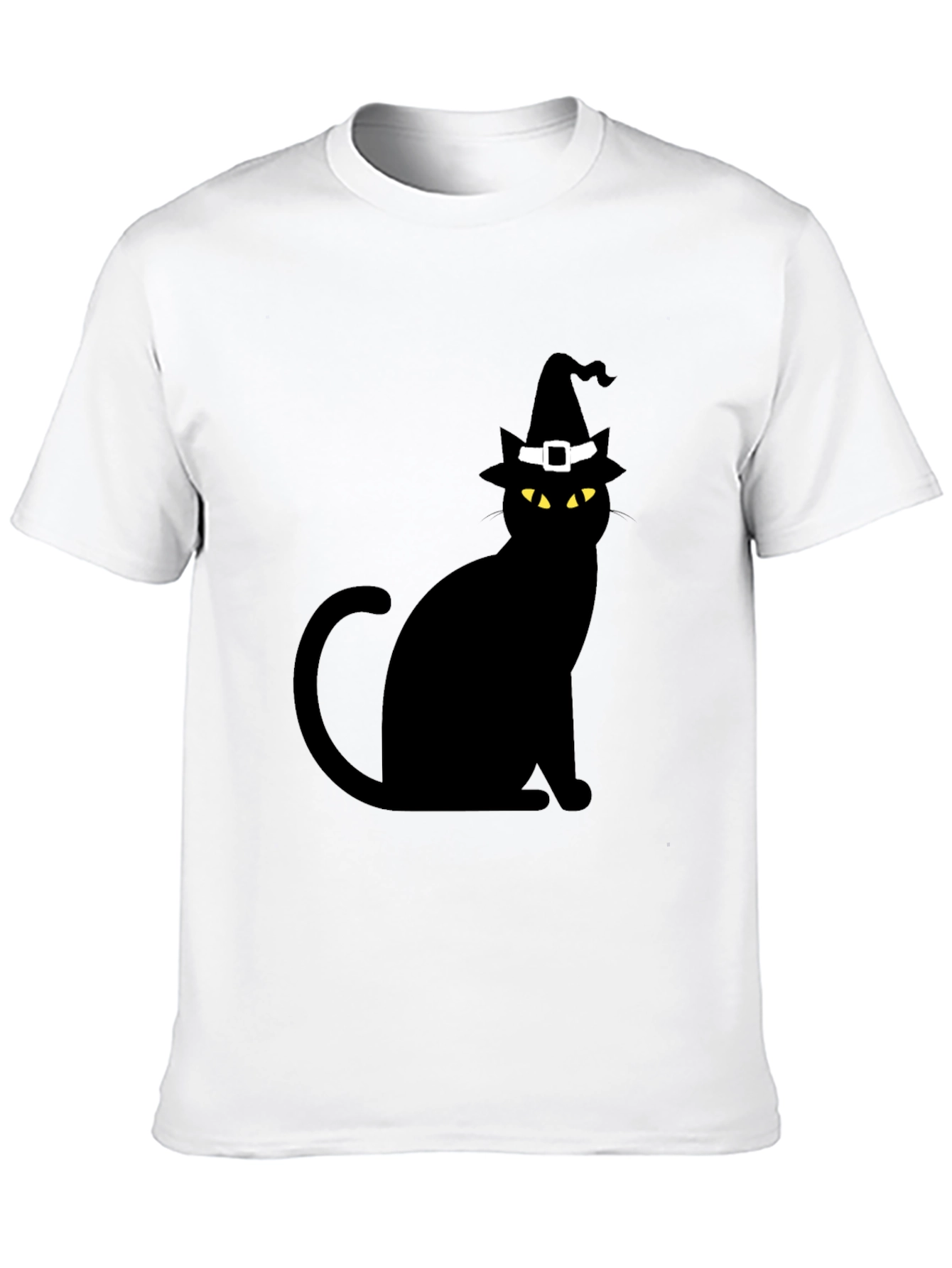 Halloween Cat Witch Hat T-Shirt