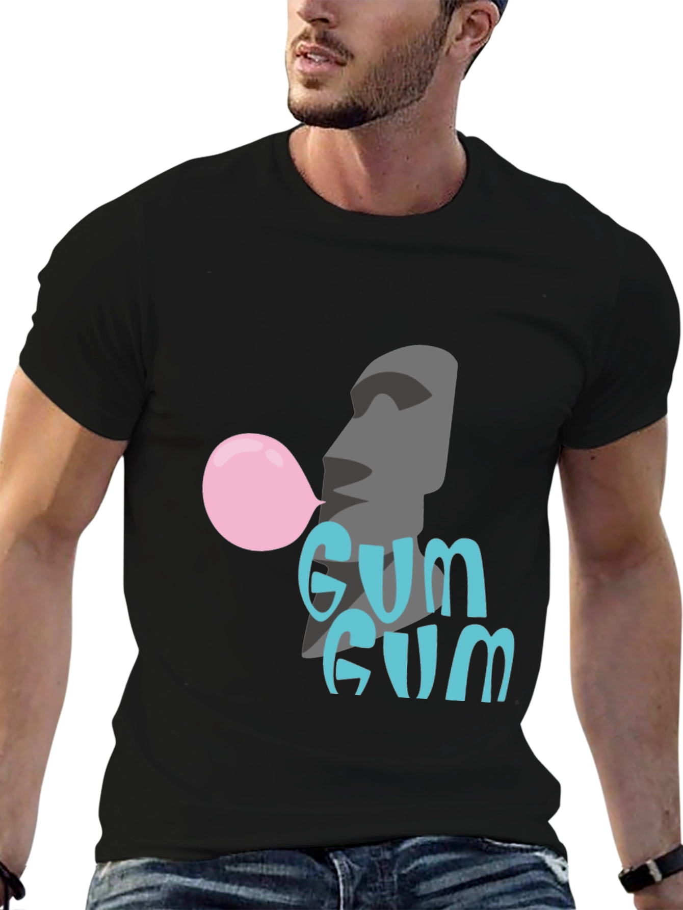 Moai Gum T-Shirt - Bubblegum Fun!