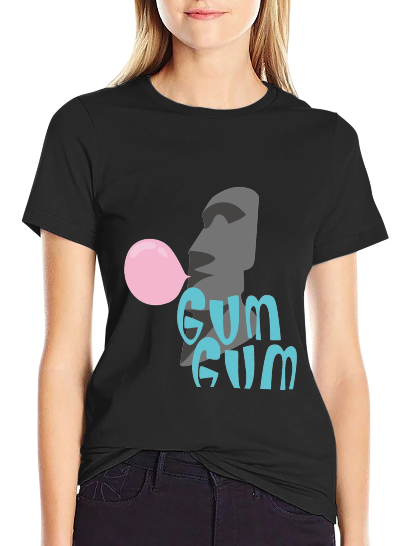 Moai Gum T-Shirt - Bubblegum Fun!