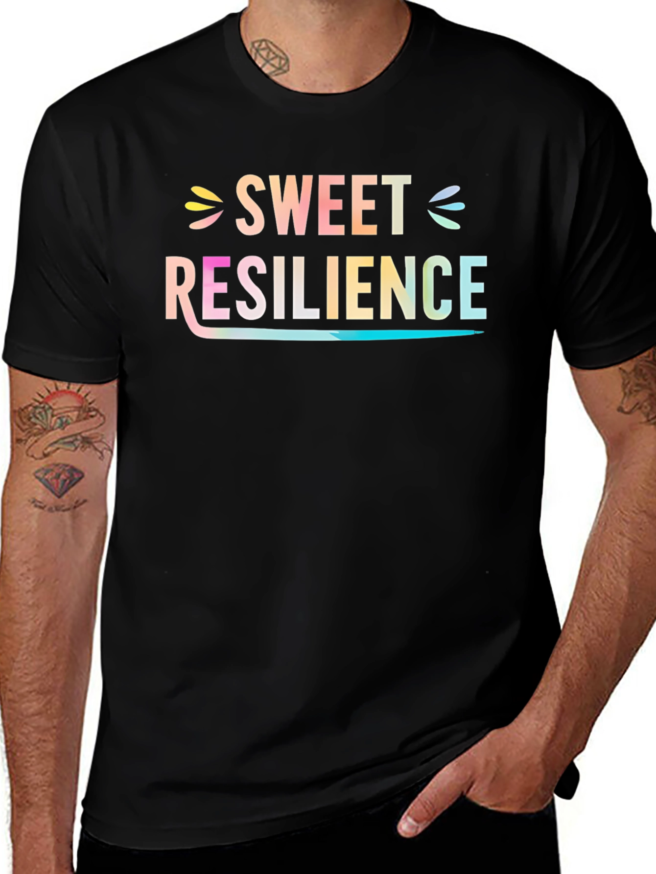 Sweet Resilience Graphic T-Shirt - Black