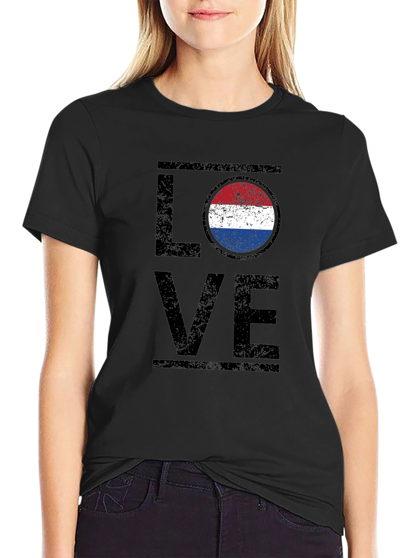 Netherlands Flag LOVE Graphic T-Shirt