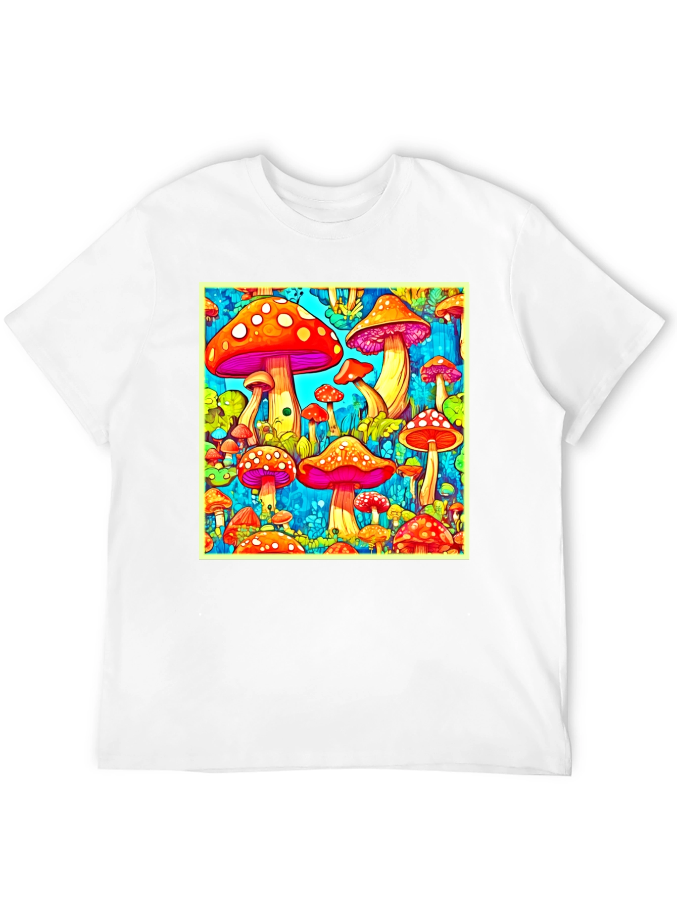 Psychedelic Mushroom Print Tee