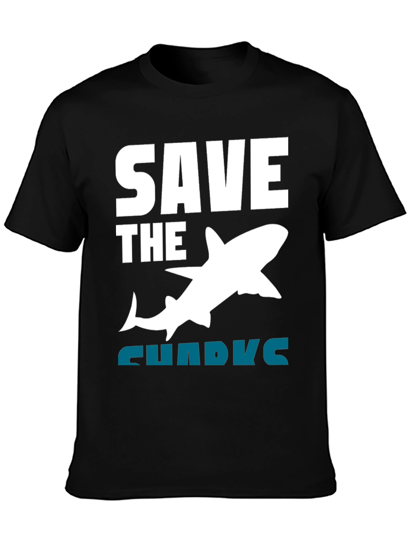 Save the Sharks Graphic Tee - Black