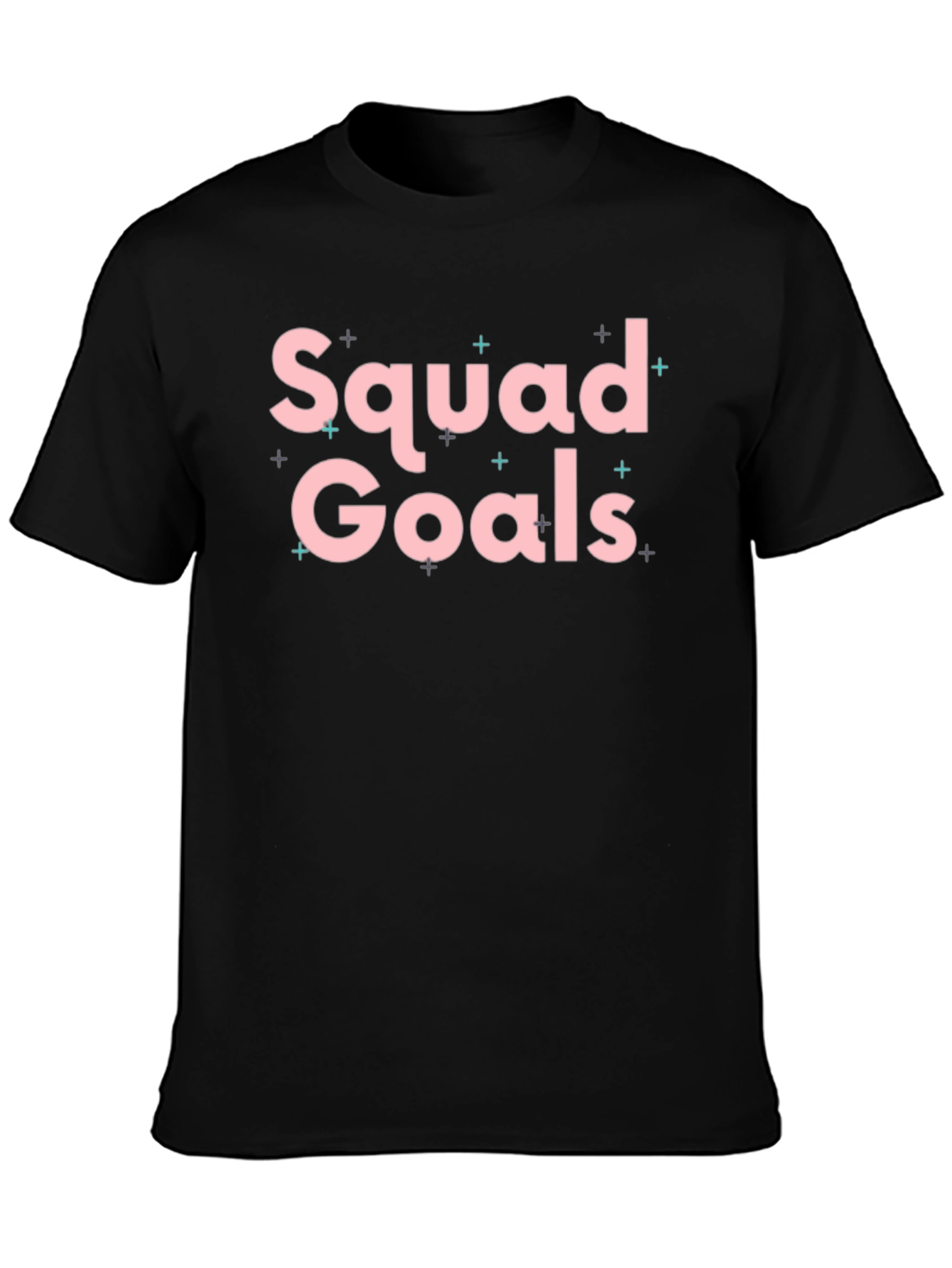 Squad Goals Graphic Tee - Stylish Black T-Shirt