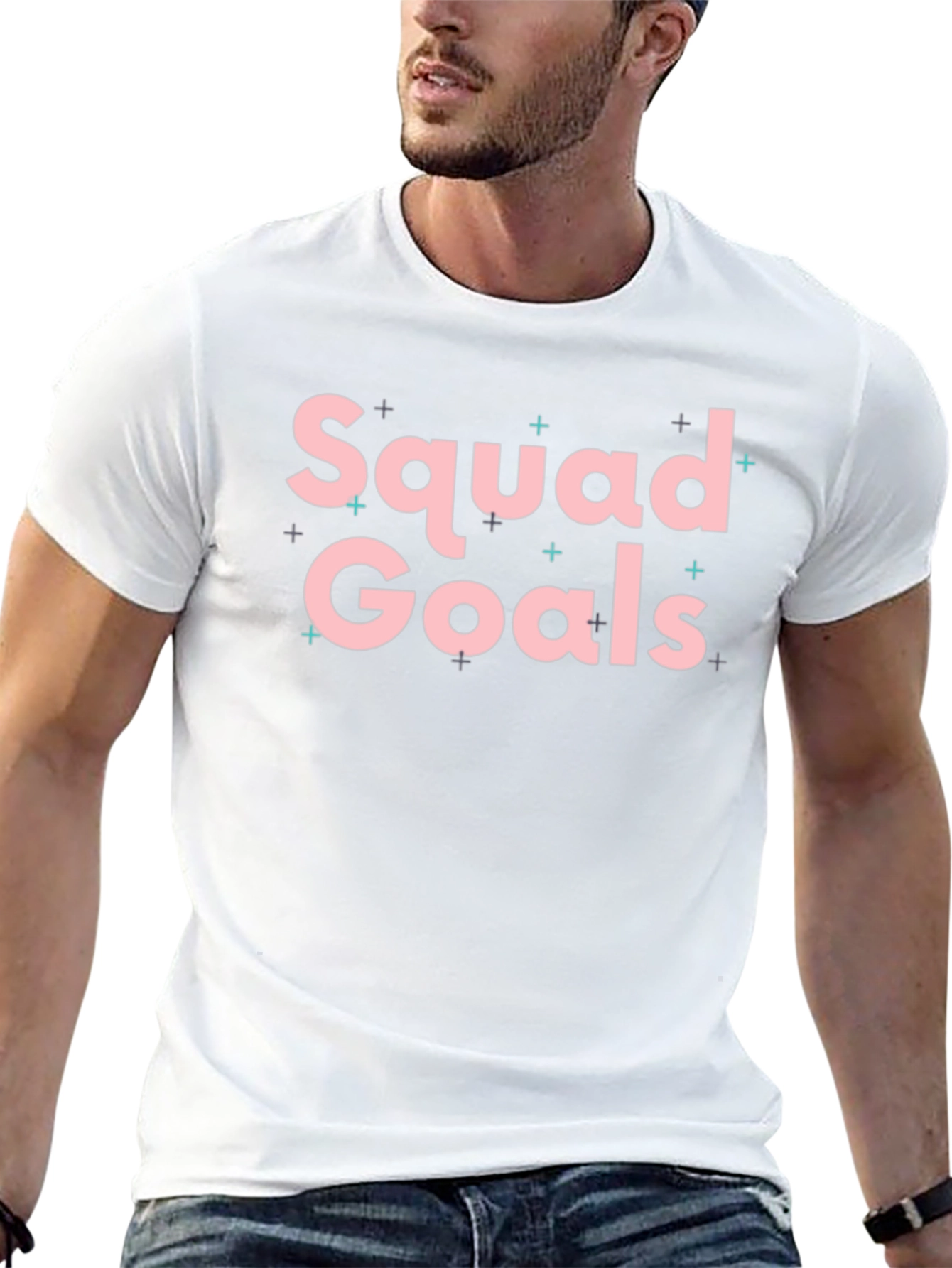 Squad Goals Graphic Tee - Stylish Black T-Shirt