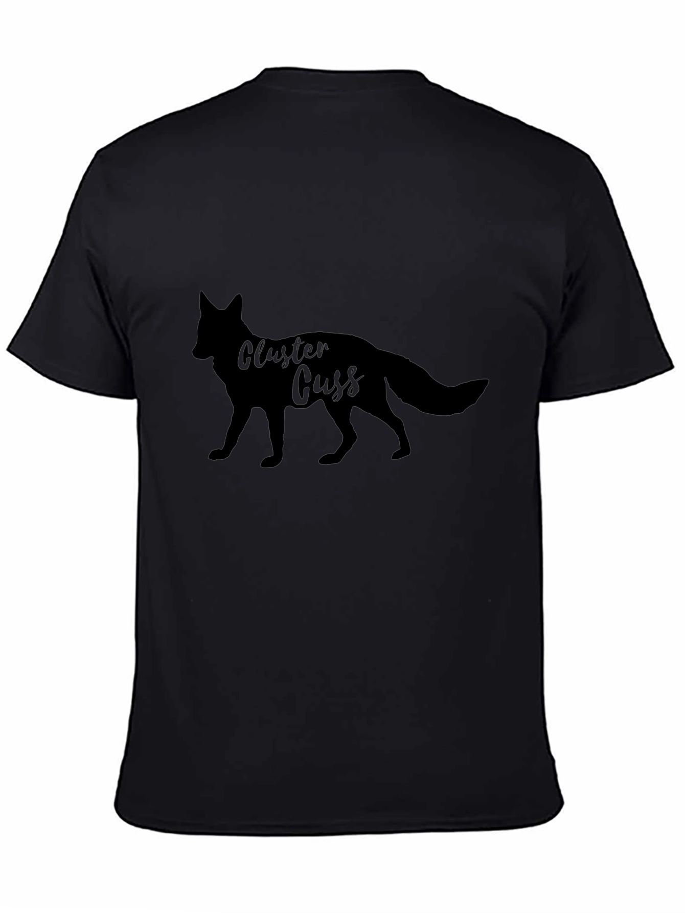 Cluster Cuss Fox Black T-Shirt