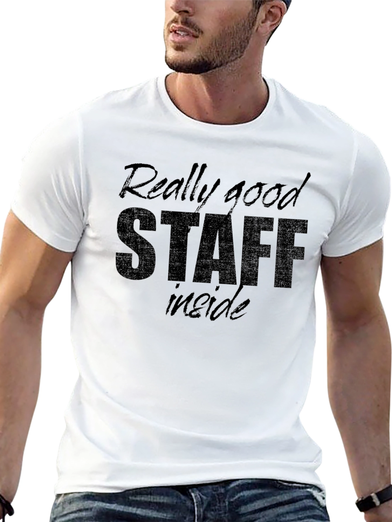 Really Good Staff Inside Black T-Shirt