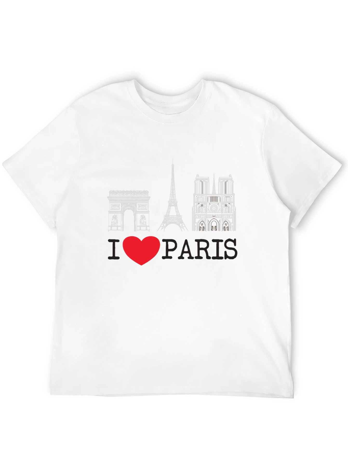 I Love Paris Black T-Shirt