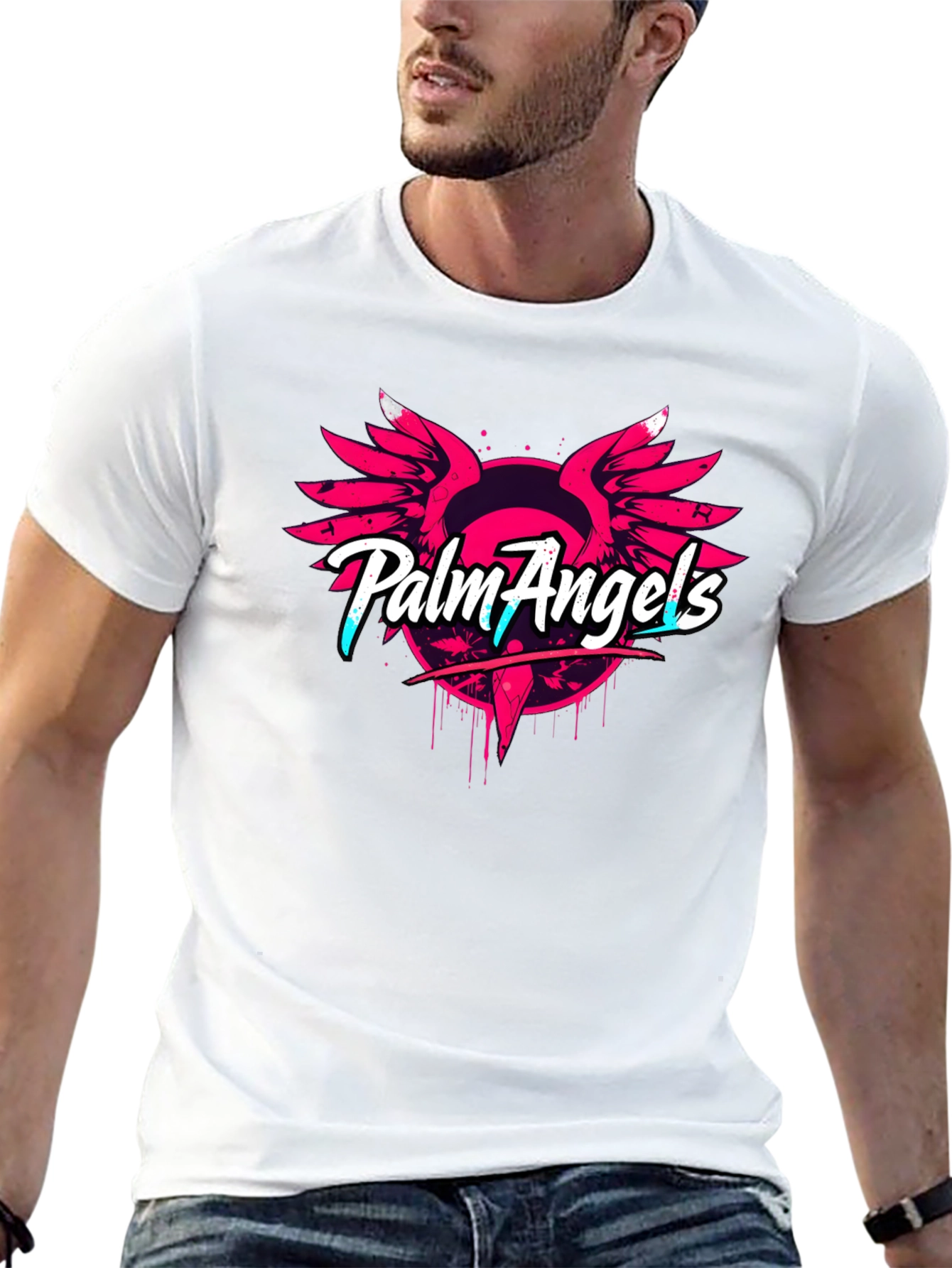 Palm Angels Black Graphic Tee