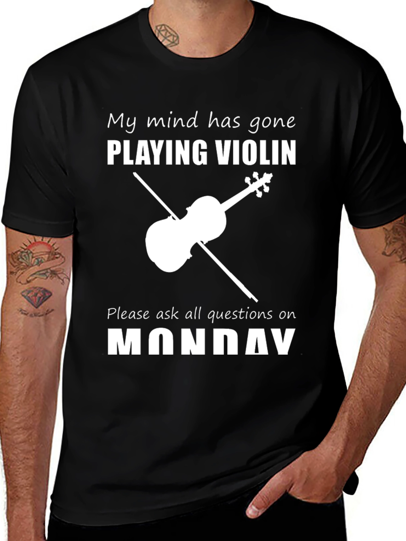 Funny Violinist T-Shirt: My Mind Has Gone Playing Violin