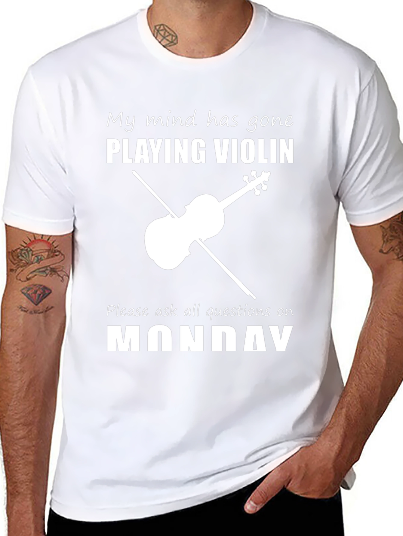 Funny Violinist T-Shirt: My Mind Has Gone Playing Violin