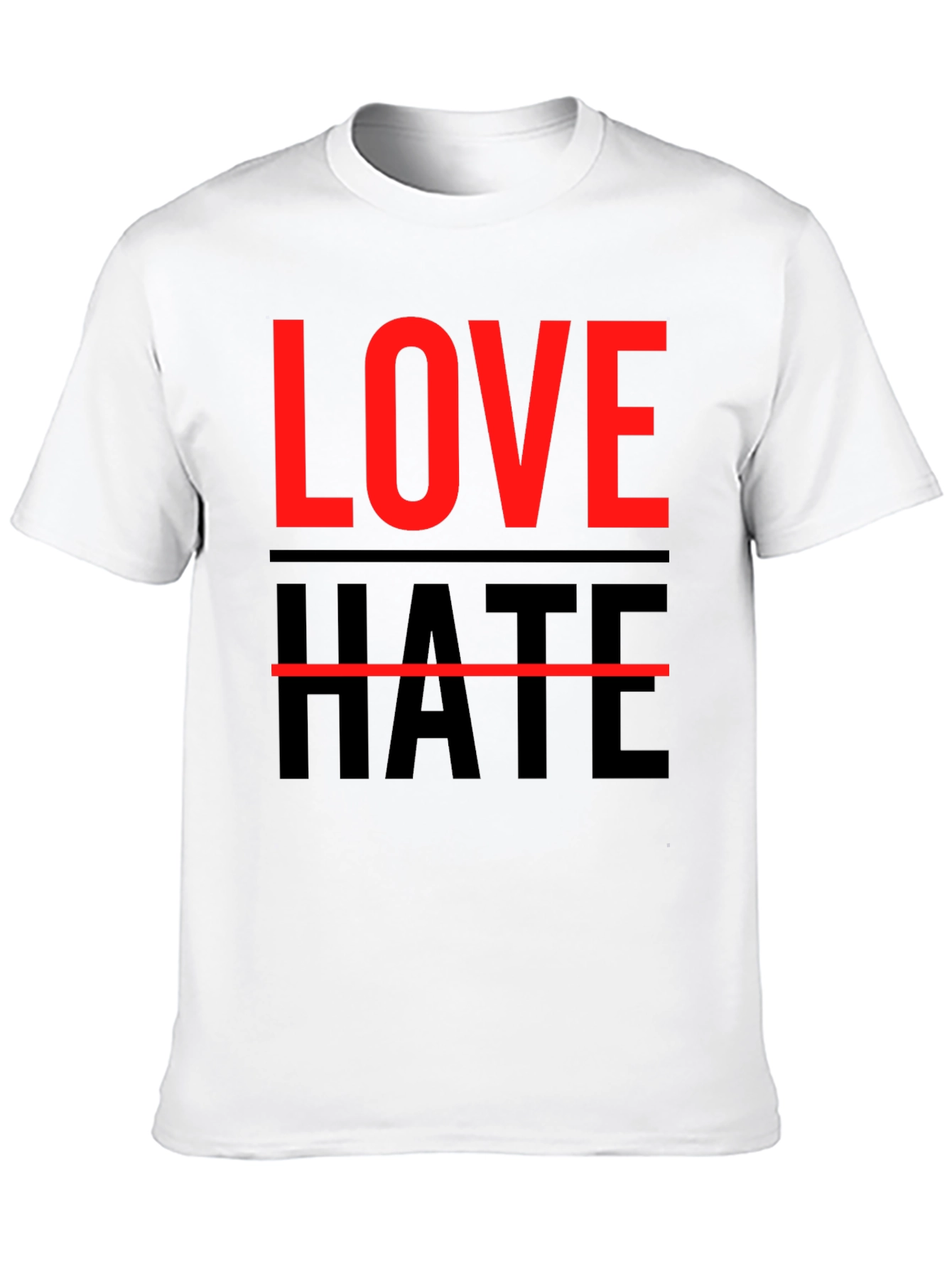 Love Hate Graphic Tee - Mens Casual T-Shirt