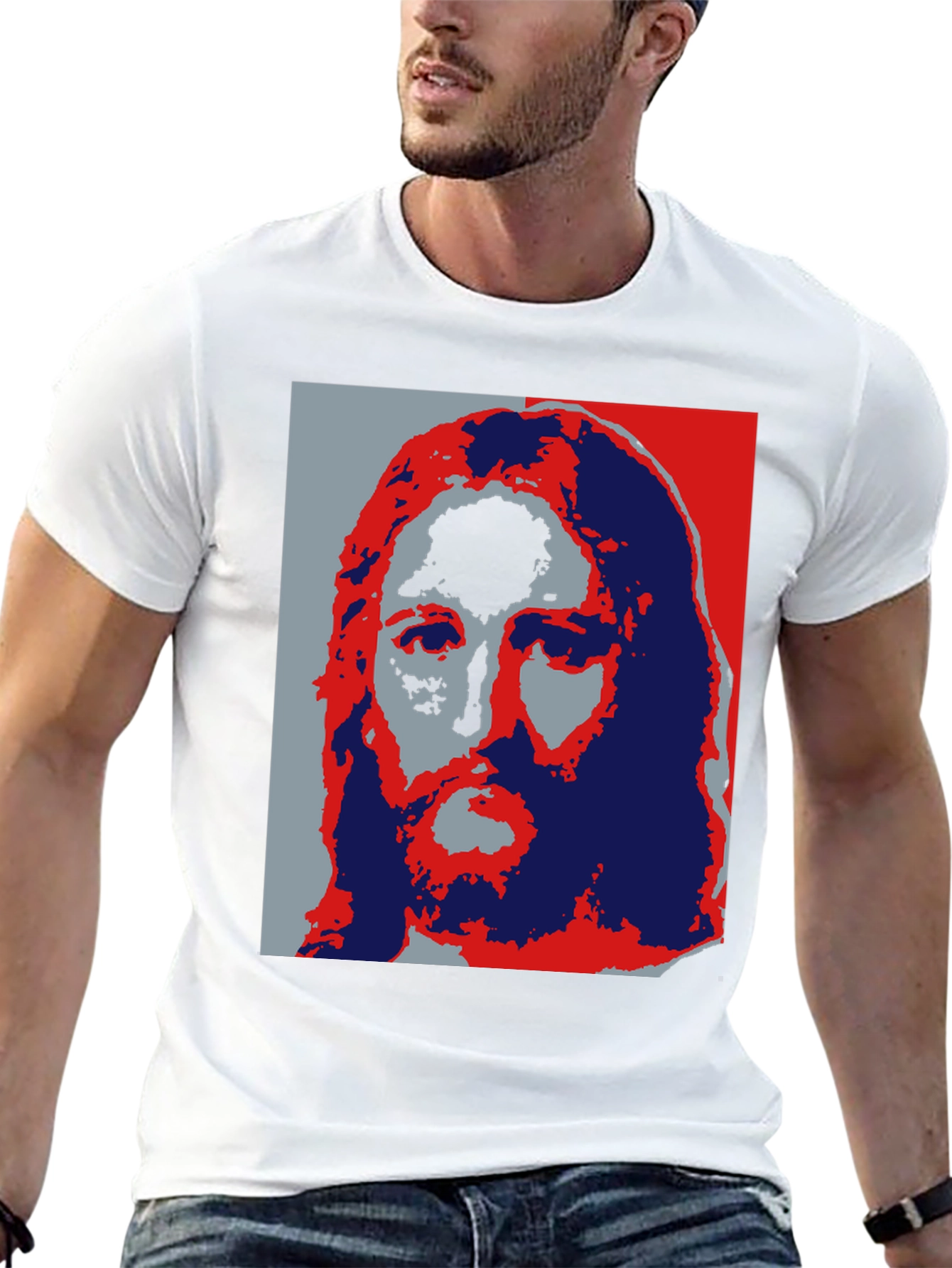 Pop Art Jesus Graphic Tee - Black