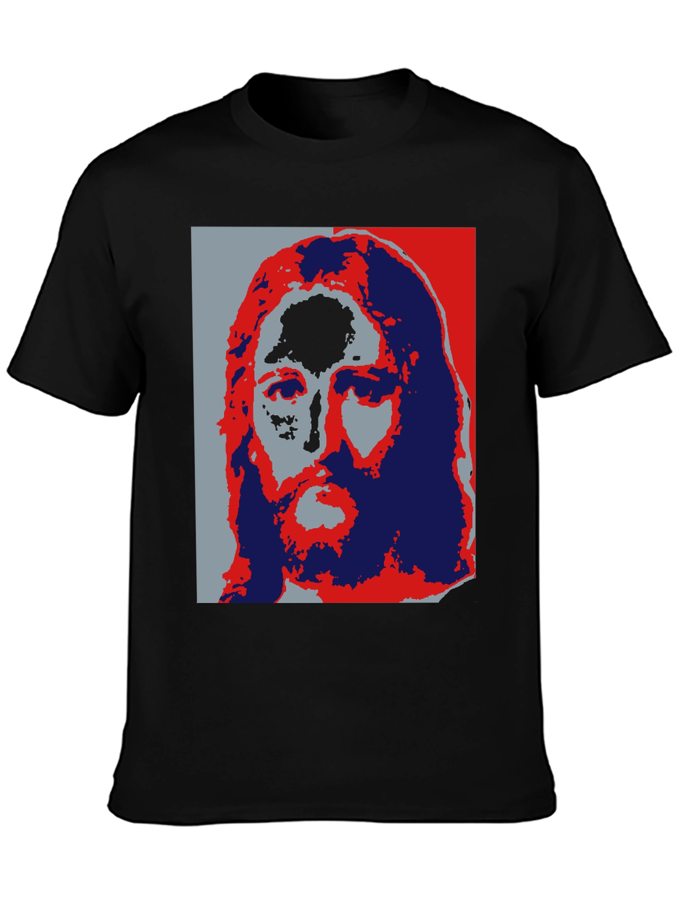 Pop Art Jesus Graphic Tee - Black