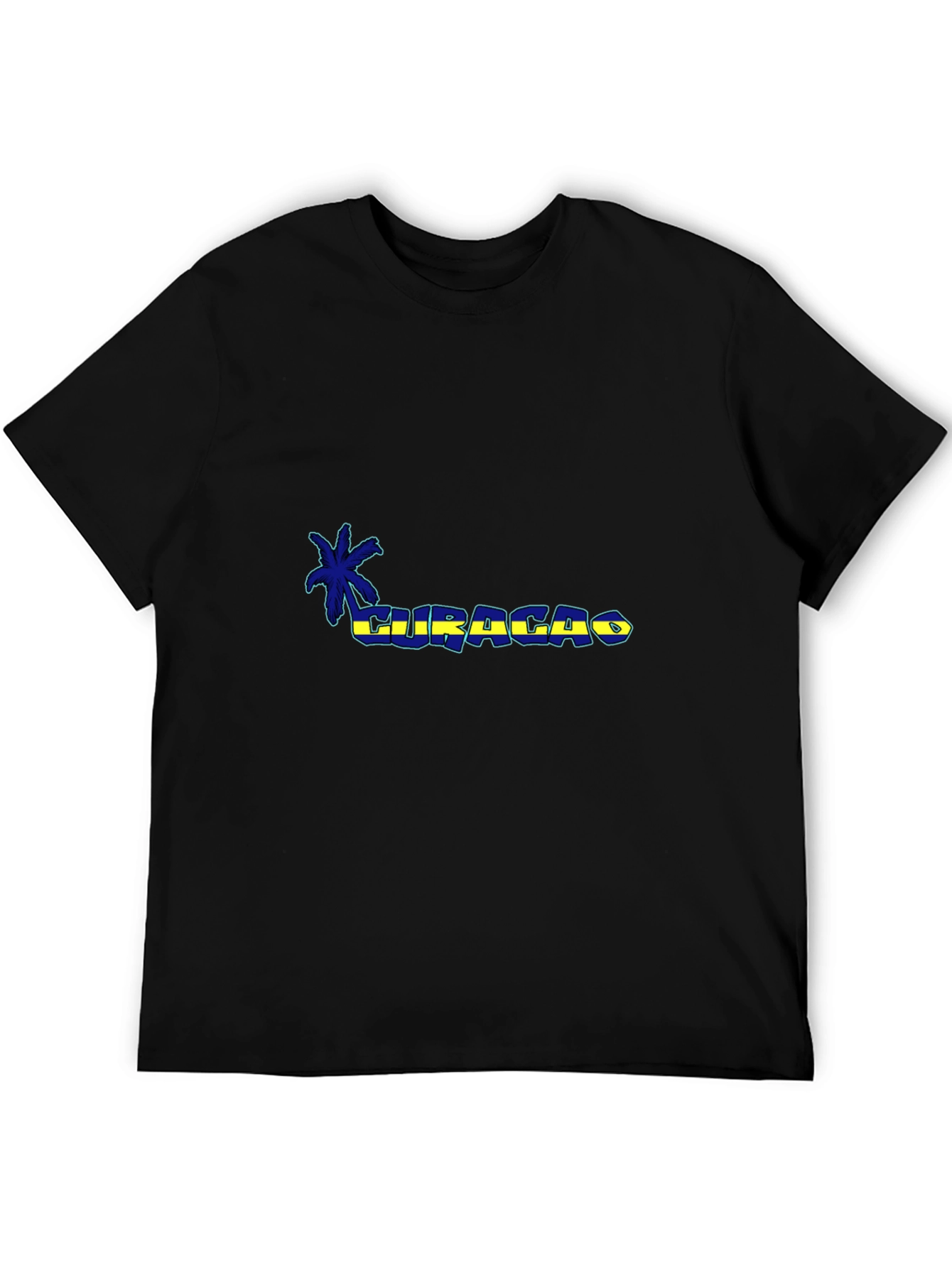 Curacao Palm Tee - Island Vibes Black T-Shirt