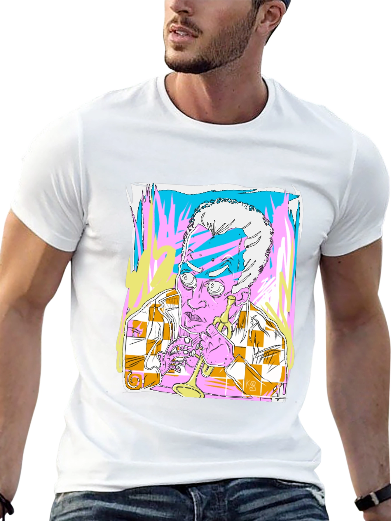 Unique Artistic Graphic Print T-Shirt