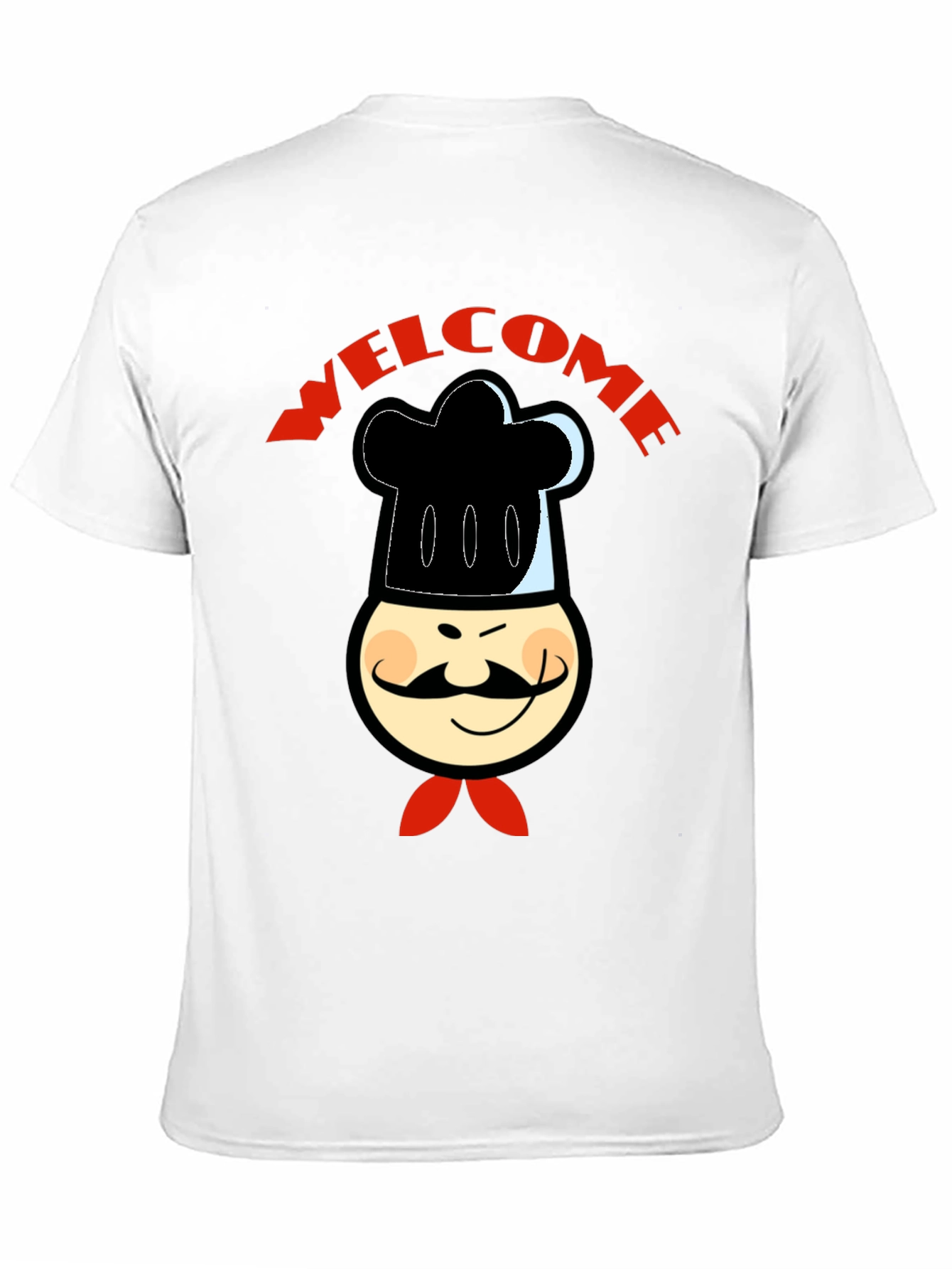 Chef Welcome Graphic T-Shirt - Mens Black Cotton Tee