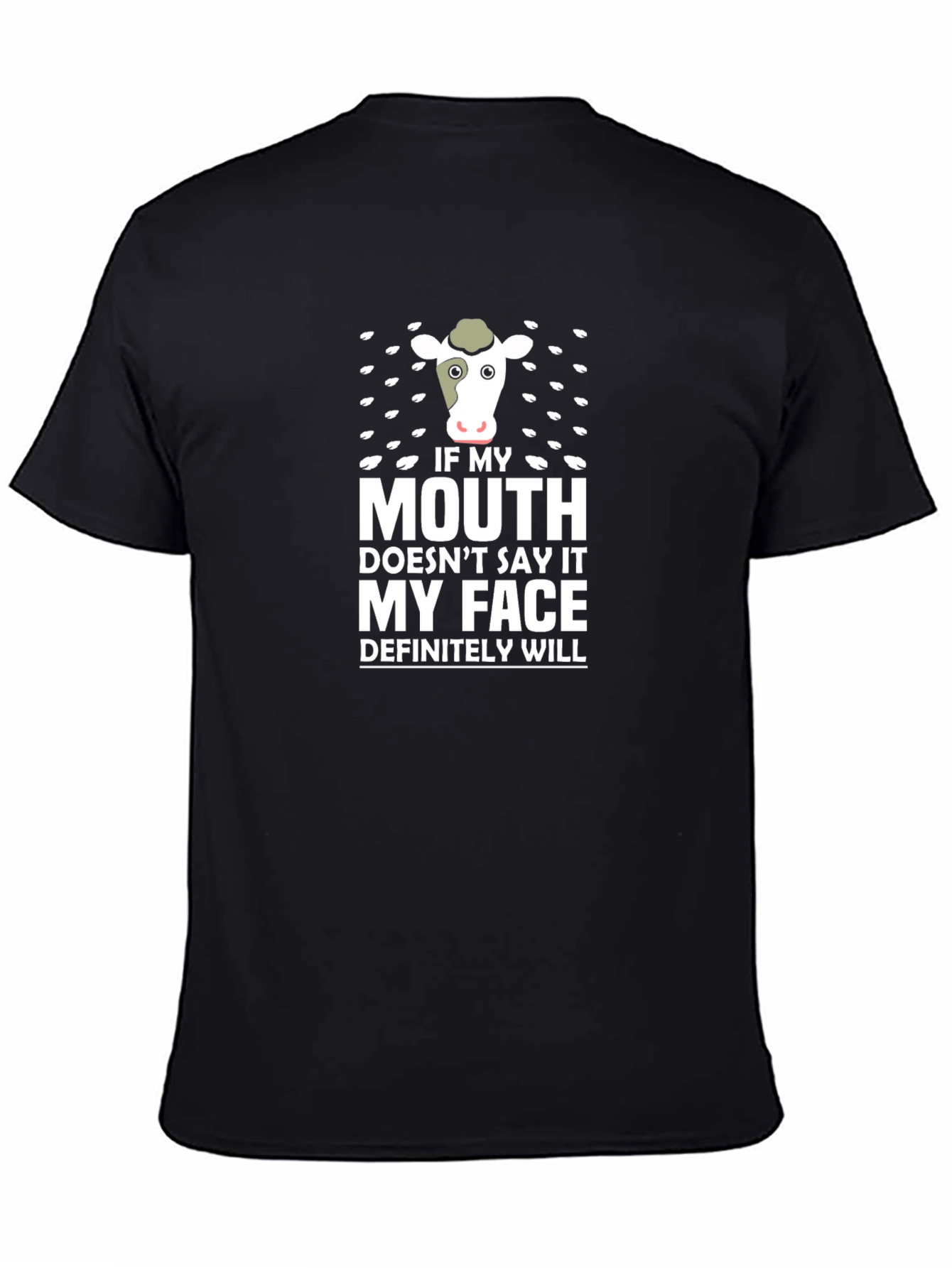 Funny Cow Graphic Tee: My Face Says It All!