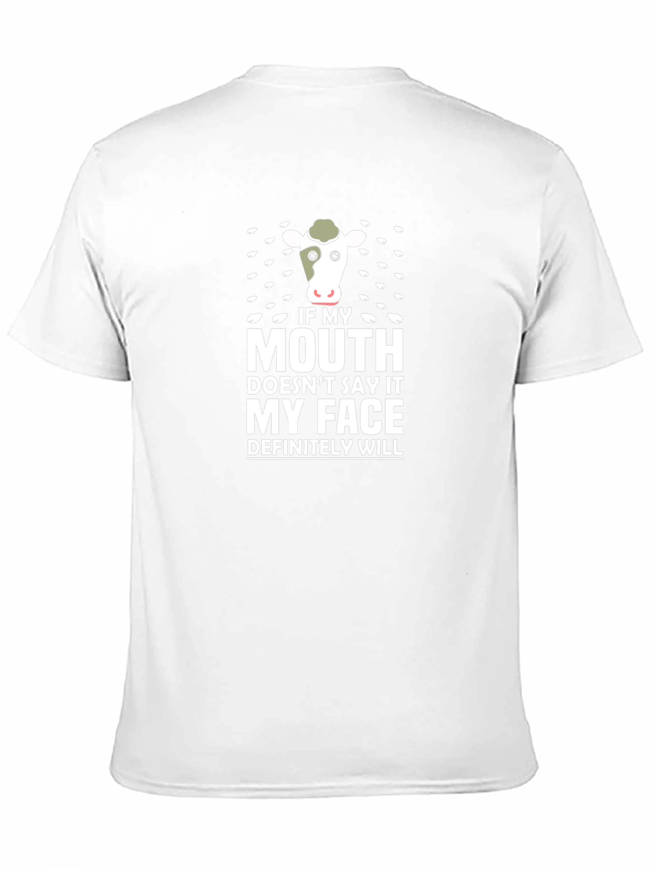 Funny Cow Graphic Tee: My Face Says It All!