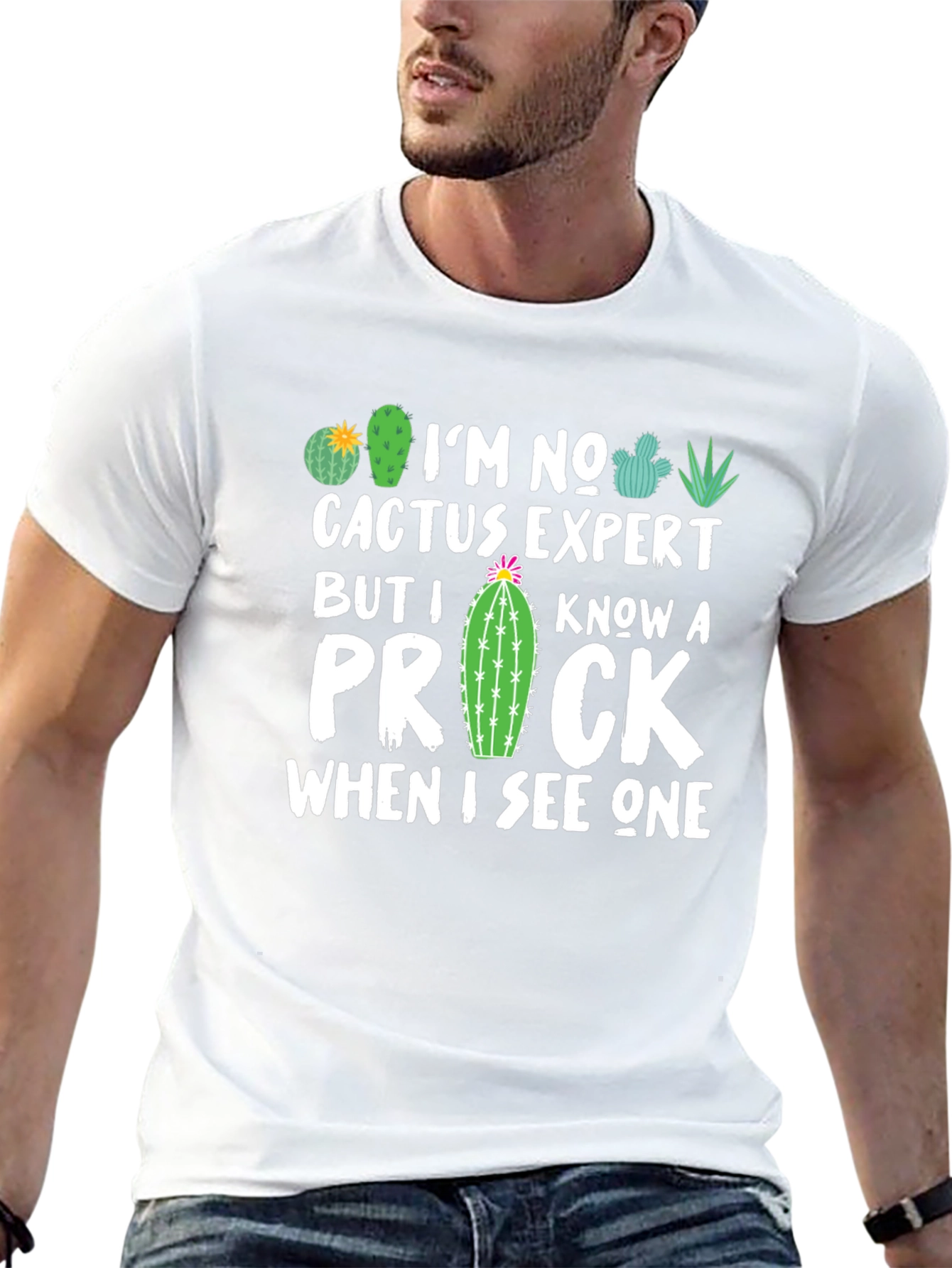 Funny Cactus Expert Graphic T-Shirt