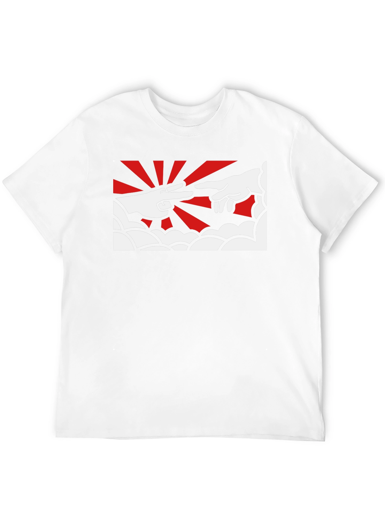 Creation Hands Graphic Tee - Black Cotton T-Shirt