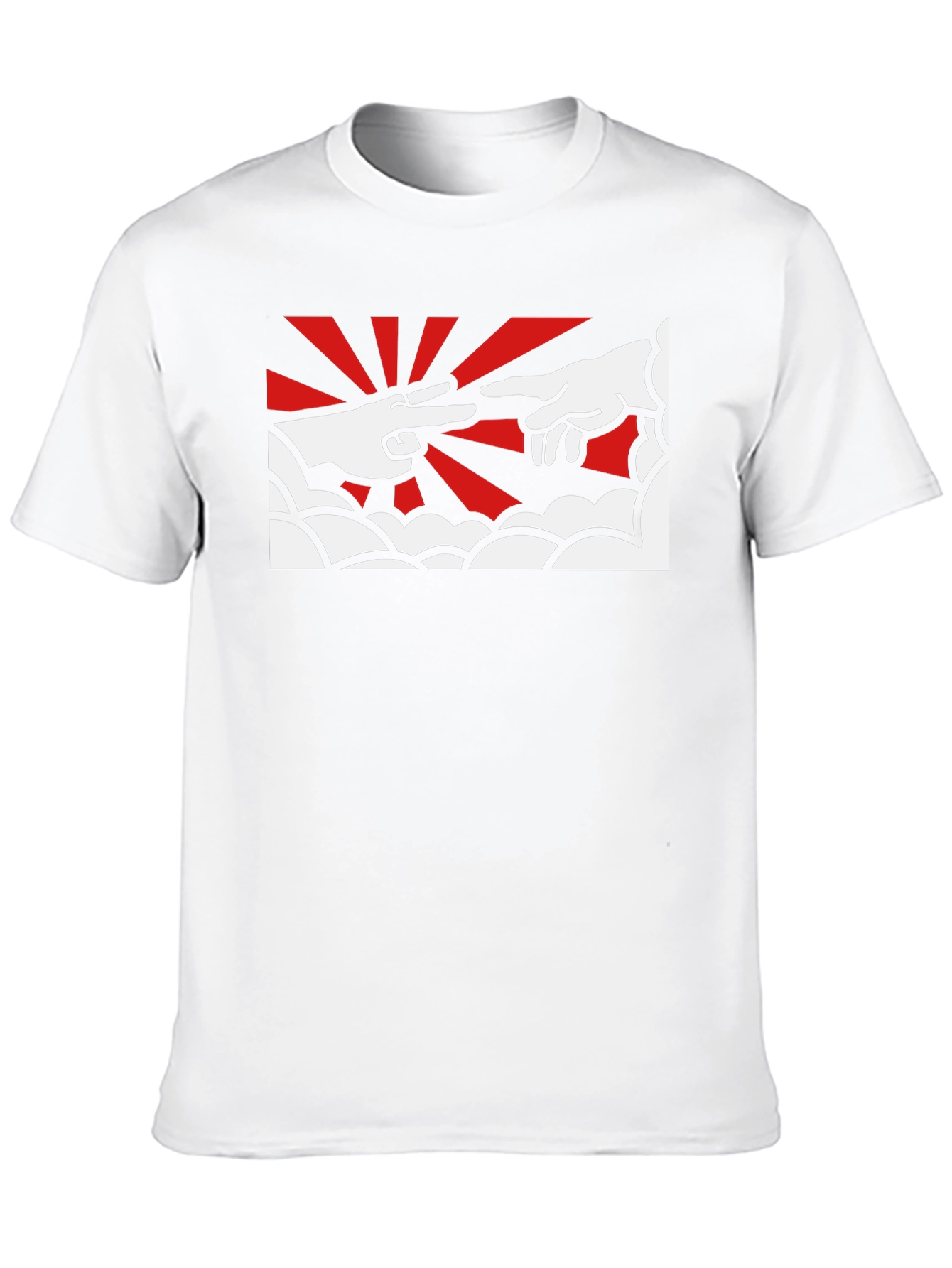 Creation Hands Graphic Tee - Black Cotton T-Shirt