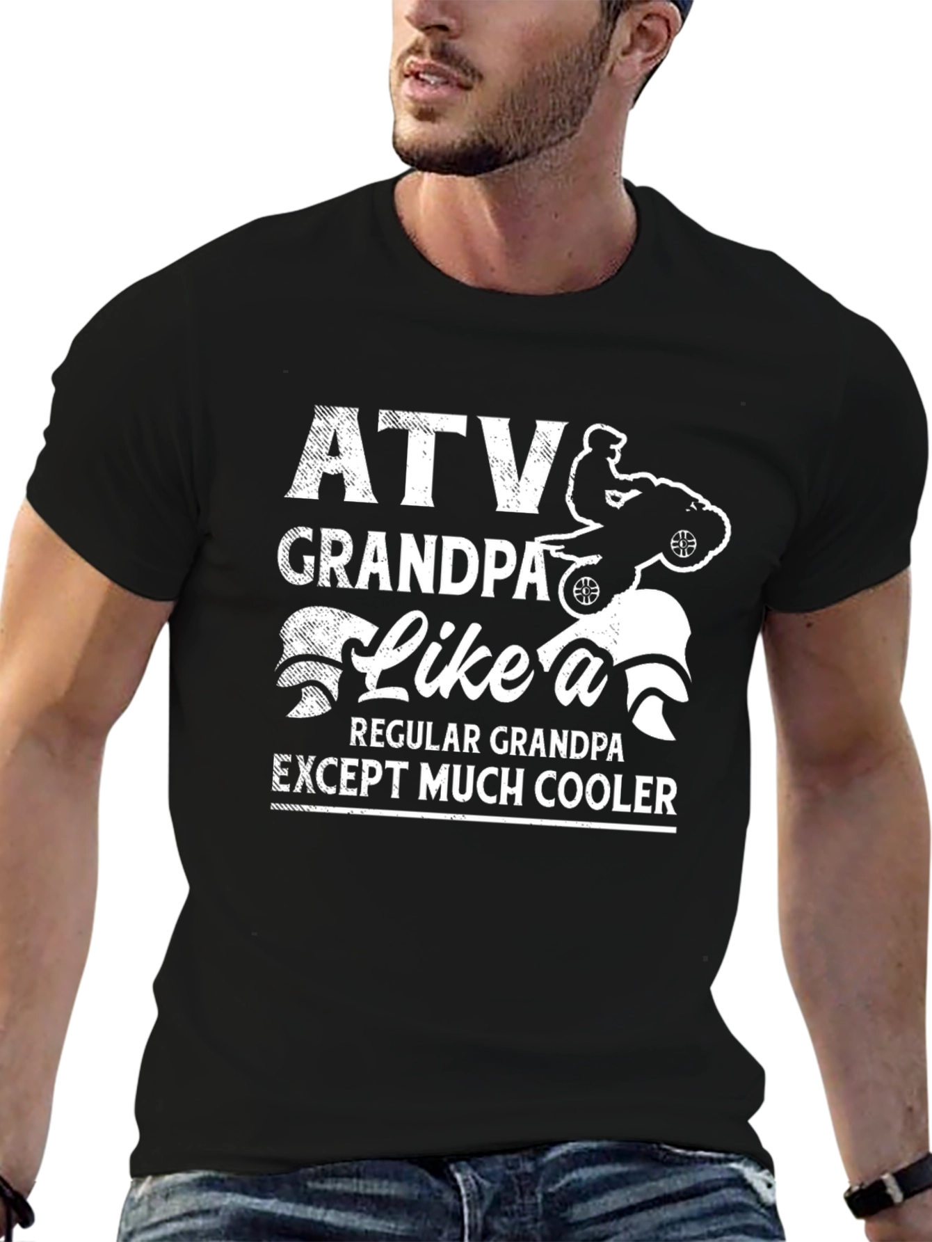 ATV Grandpa Graphic T-Shirt - Cool Grandpa Tee