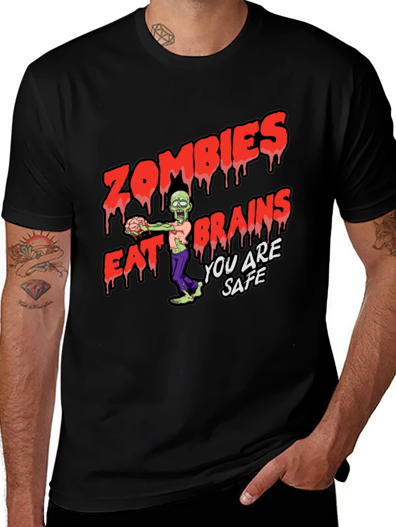 Zombies Eat Brains Graphic T-Shirt