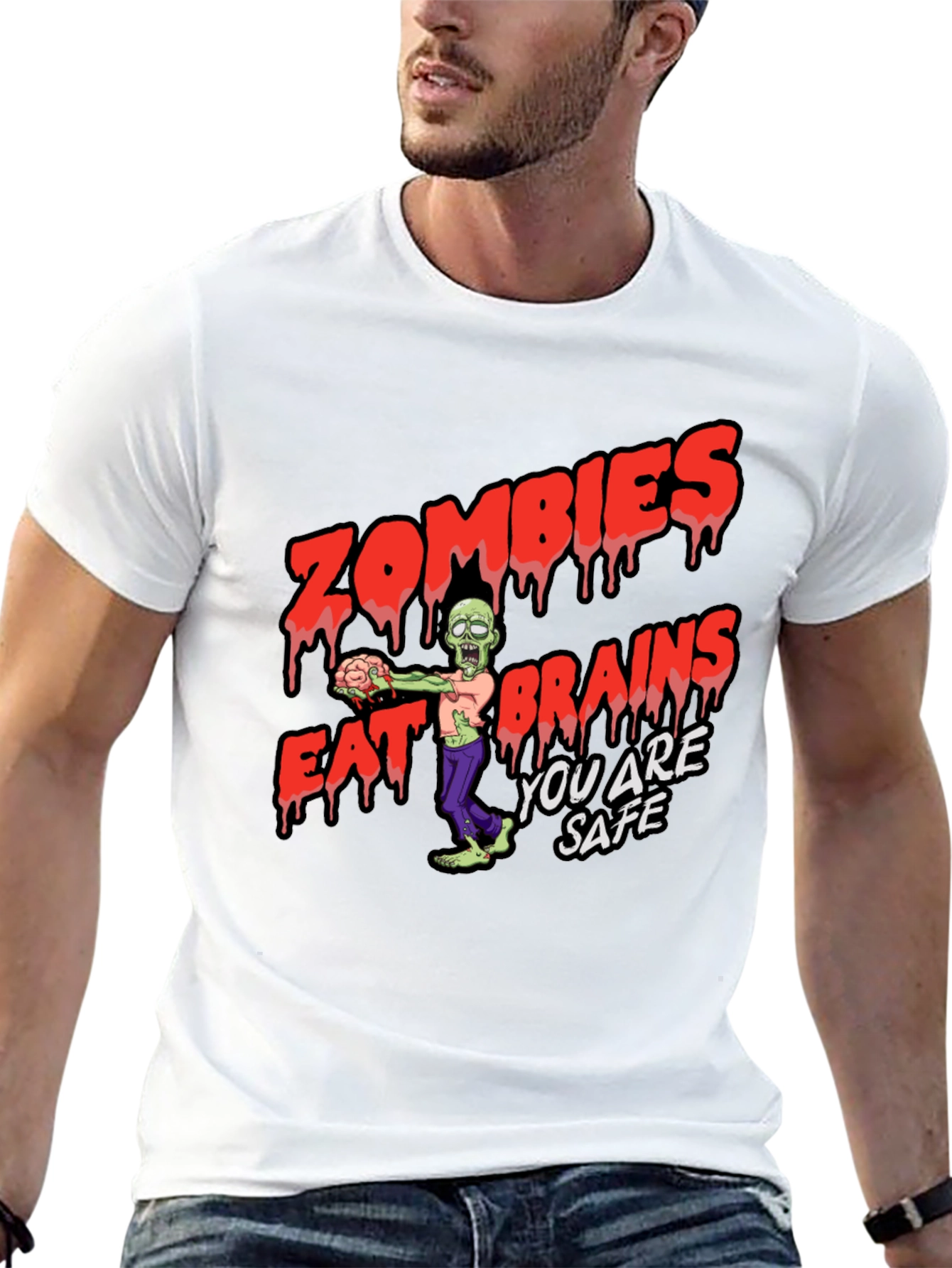 Zombies Eat Brains Graphic T-Shirt