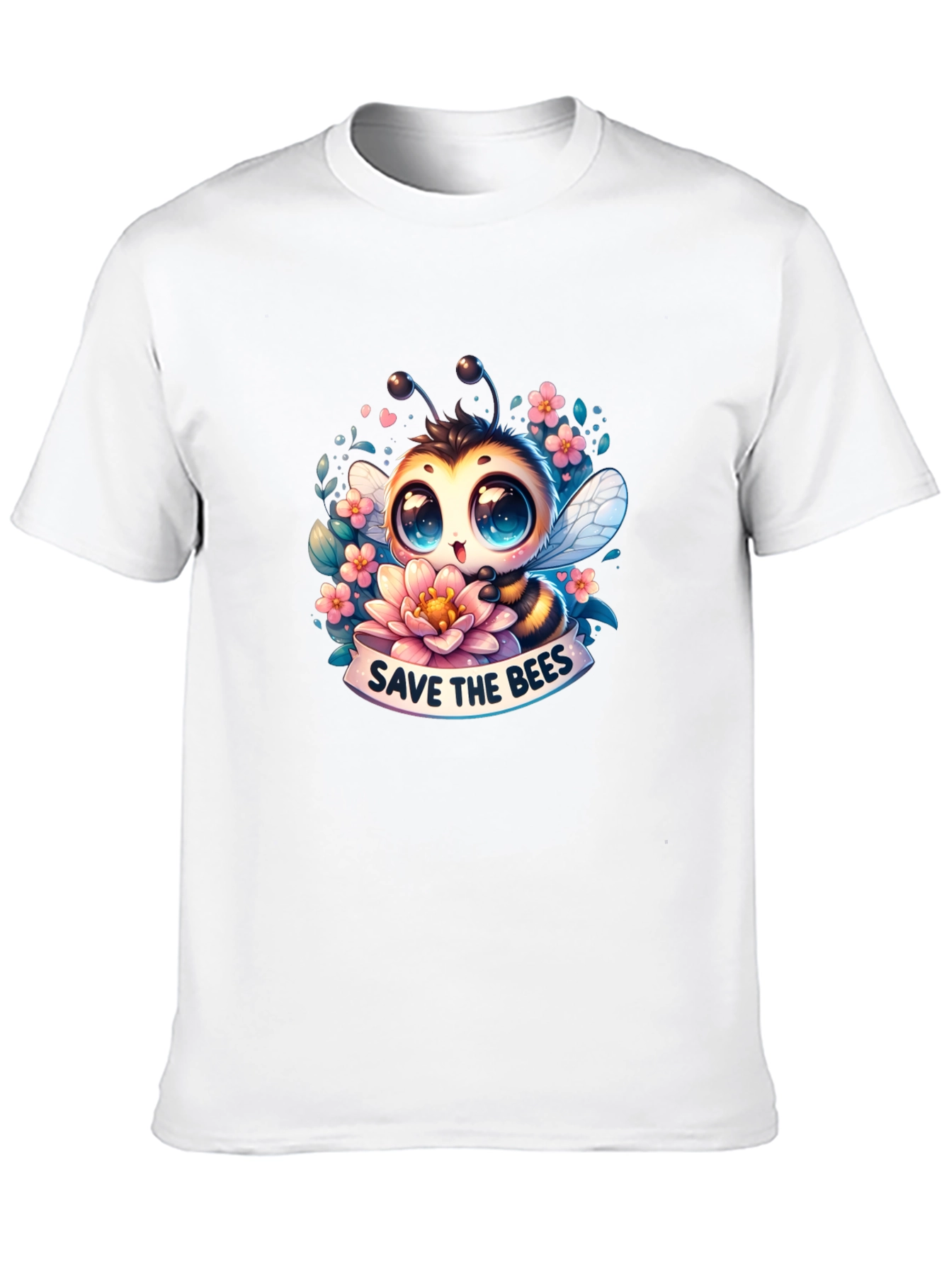 Save The Bees Graphic Tee - Black Cotton