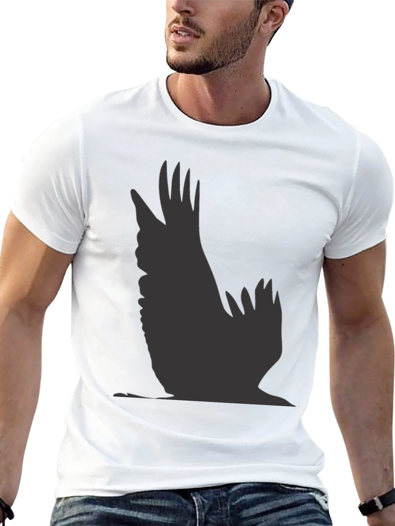 Raven Silhouette Black T-Shirt