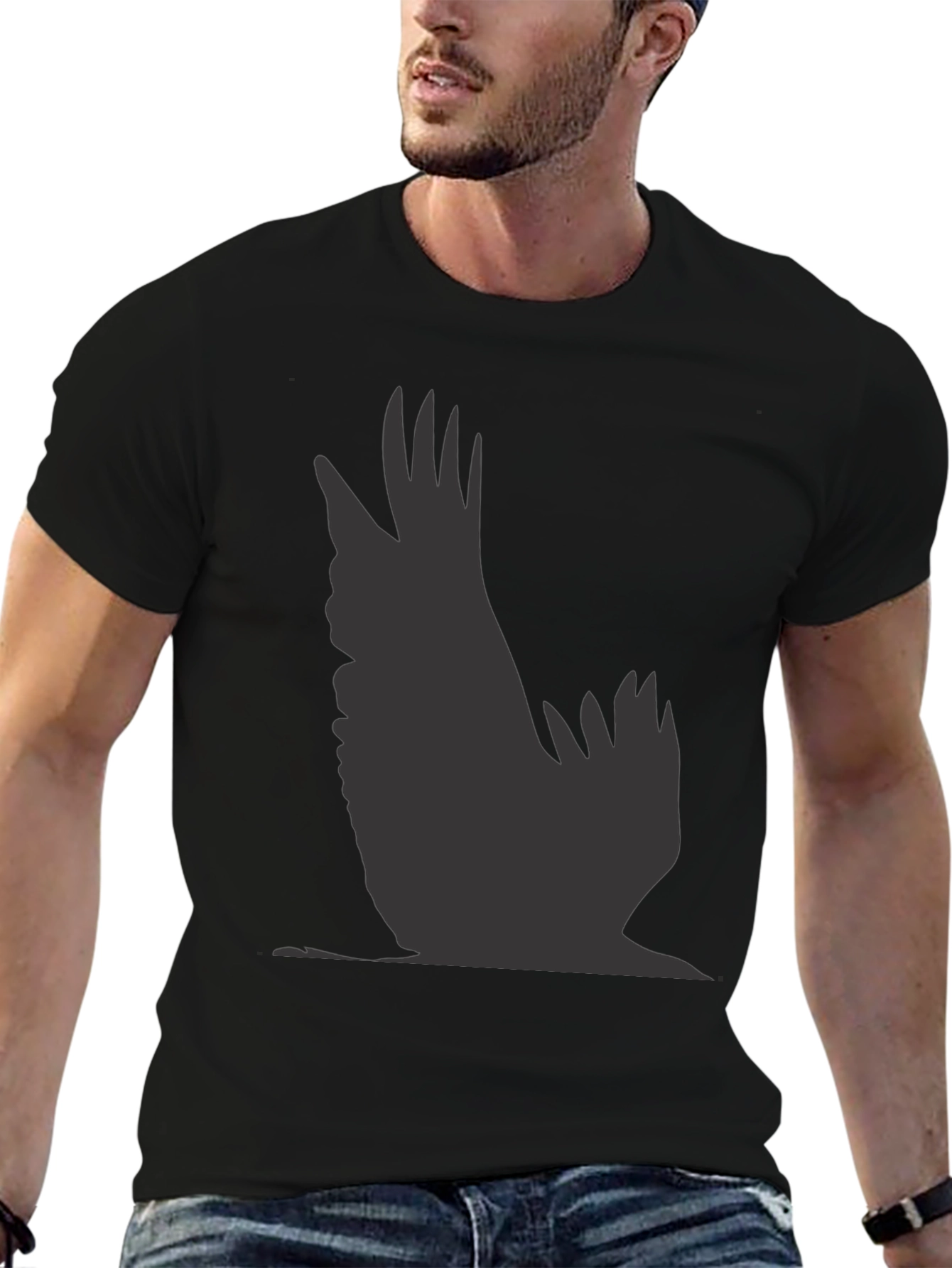 Raven Silhouette Black T-Shirt
