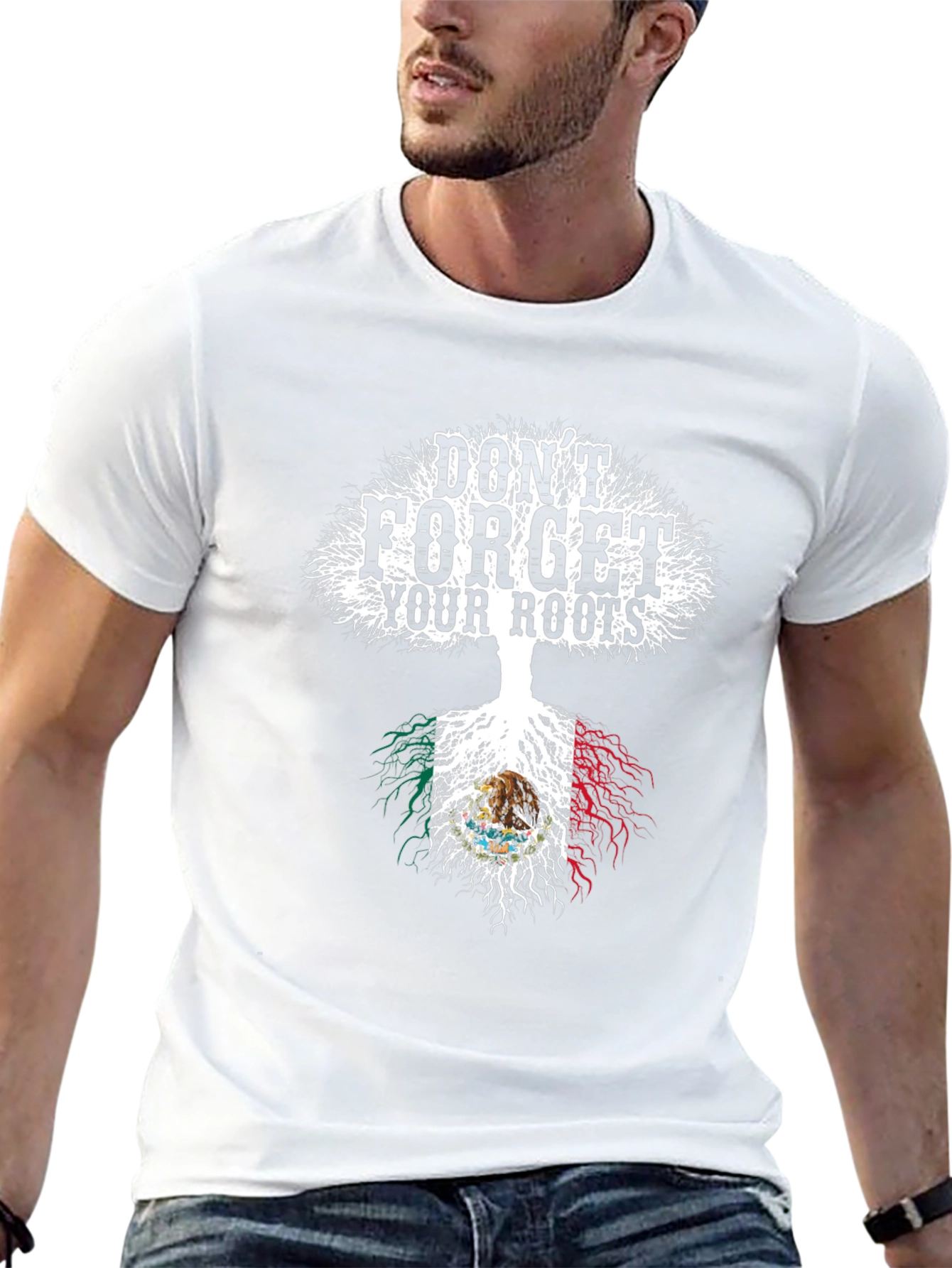 Dont Forget Your Roots Mexico Flag T-Shirt