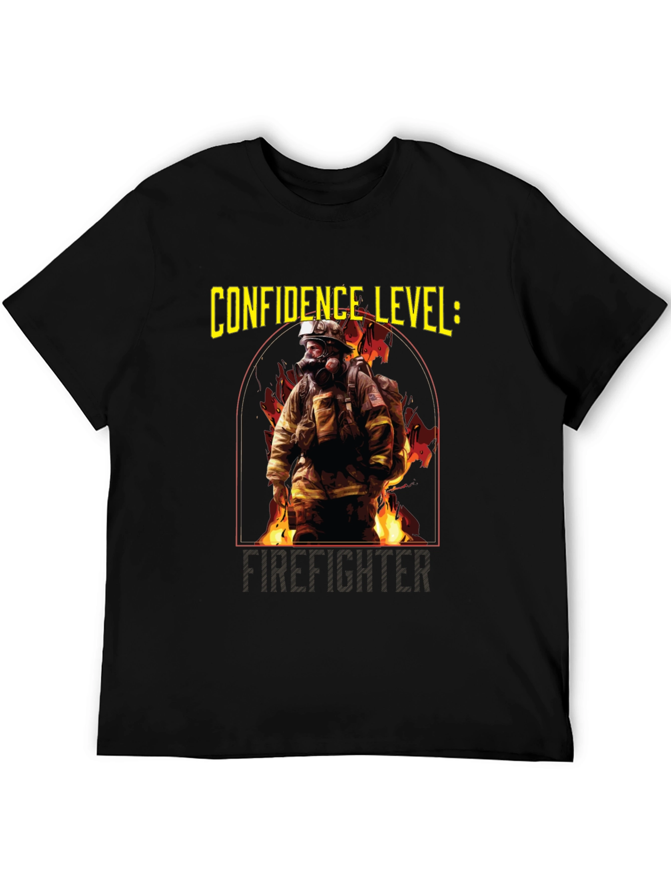 Confidence Level: Firefighter Black T-Shirt