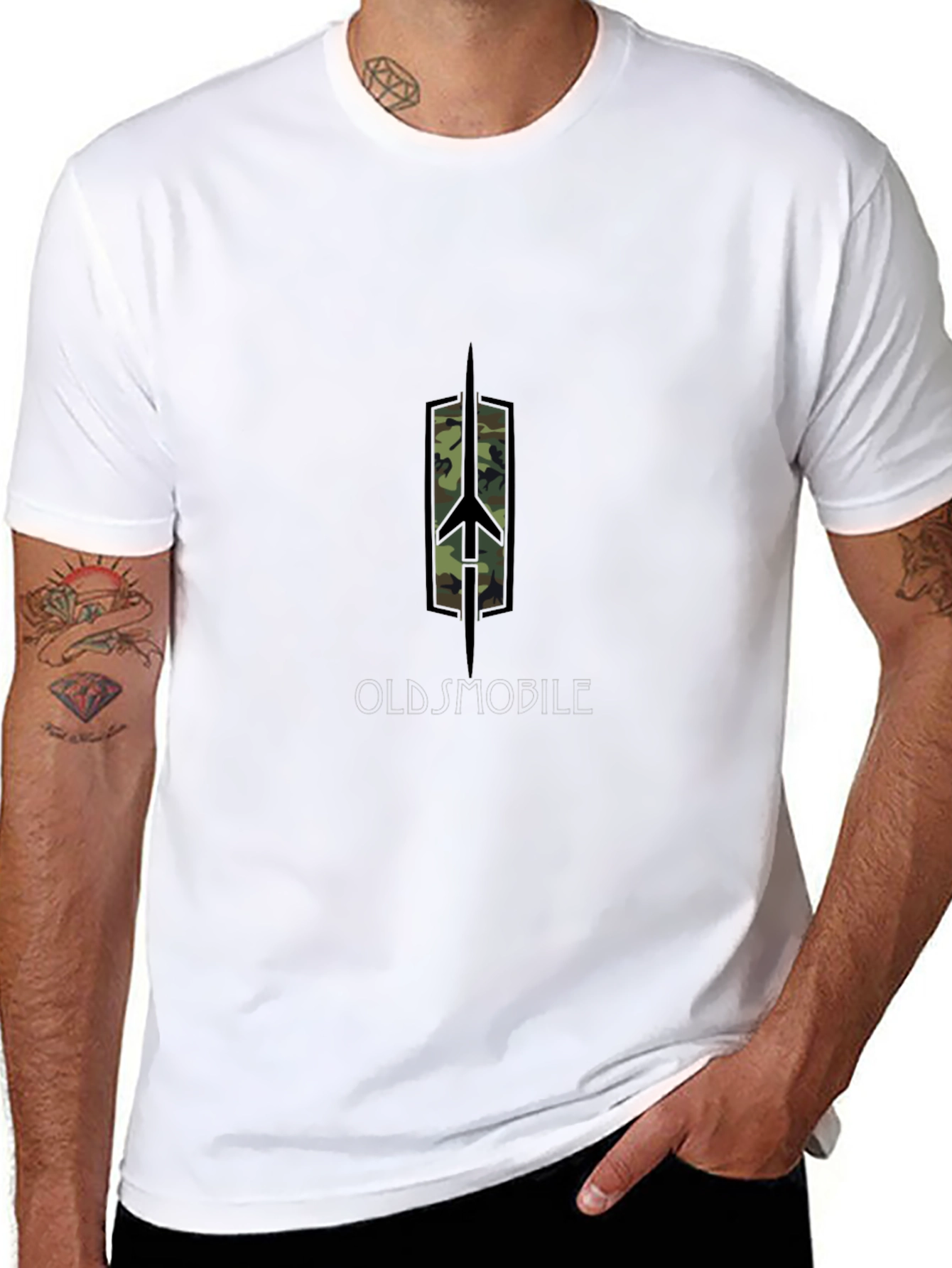 Oldsmobile Camo T-Shirt - Classic Car Graphic Tee