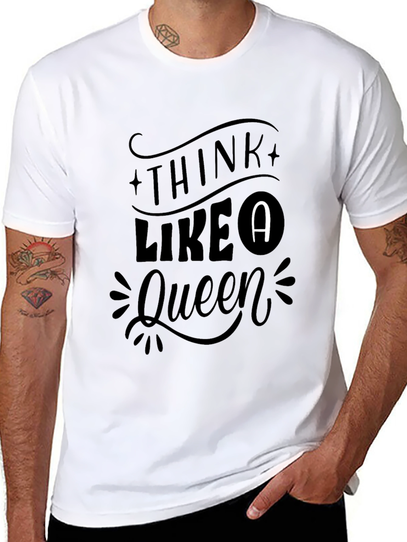 Think Like A Queen Graphic Tee - Black Unisex