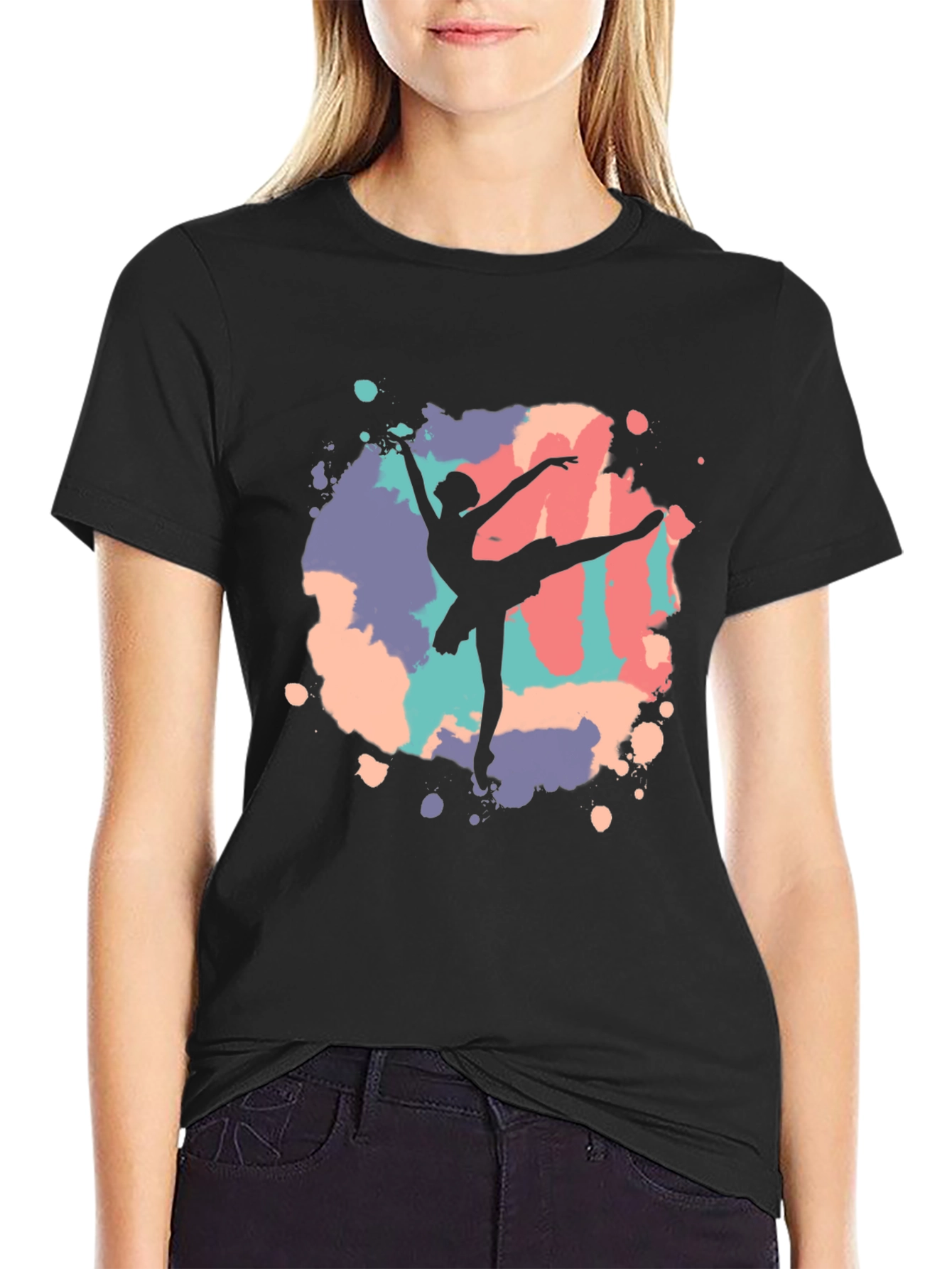 Ballet Dancer Graphic Tee - Black T-Shirt