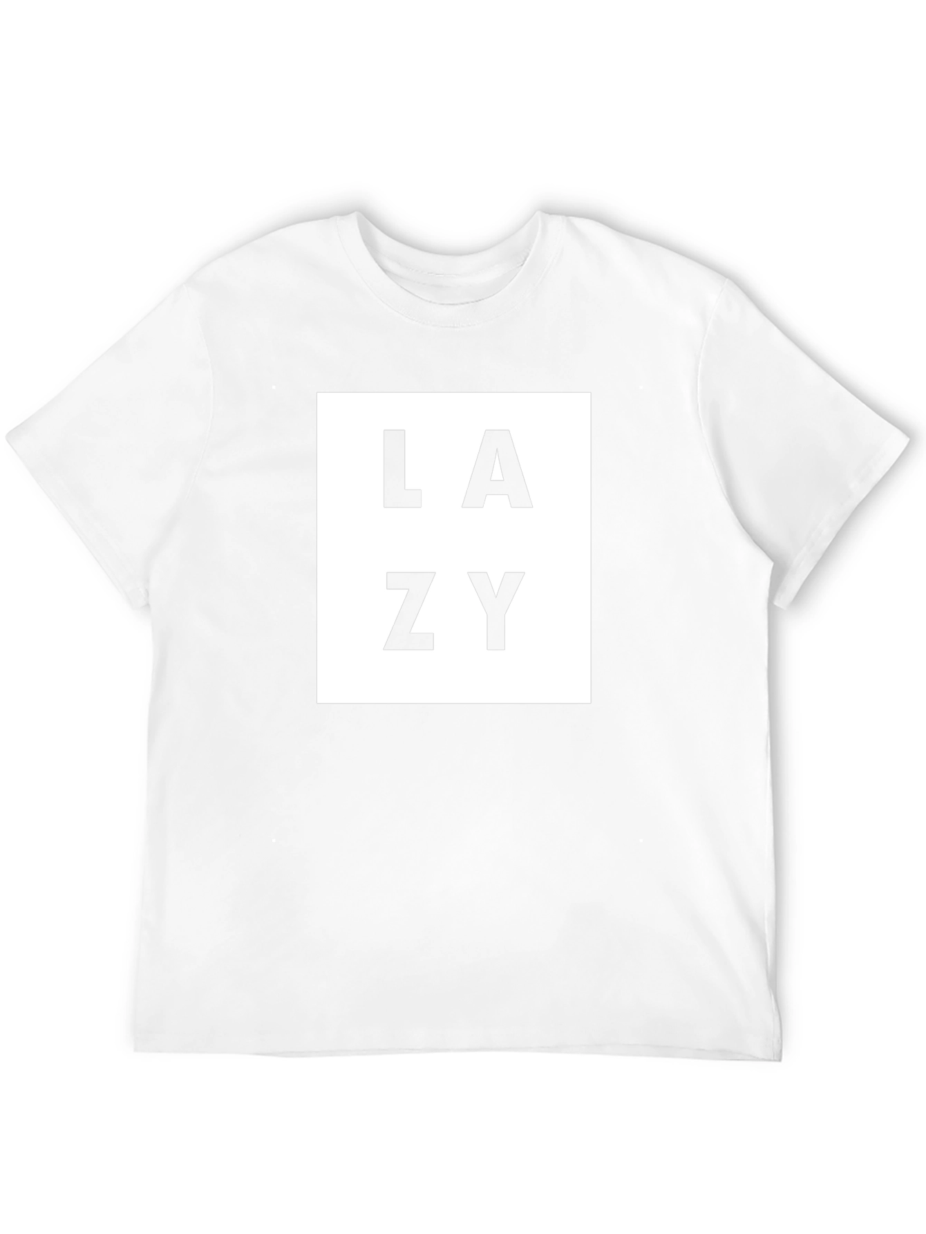 Lazy Graphic Tee - Black Crew Neck Casual T-Shirt