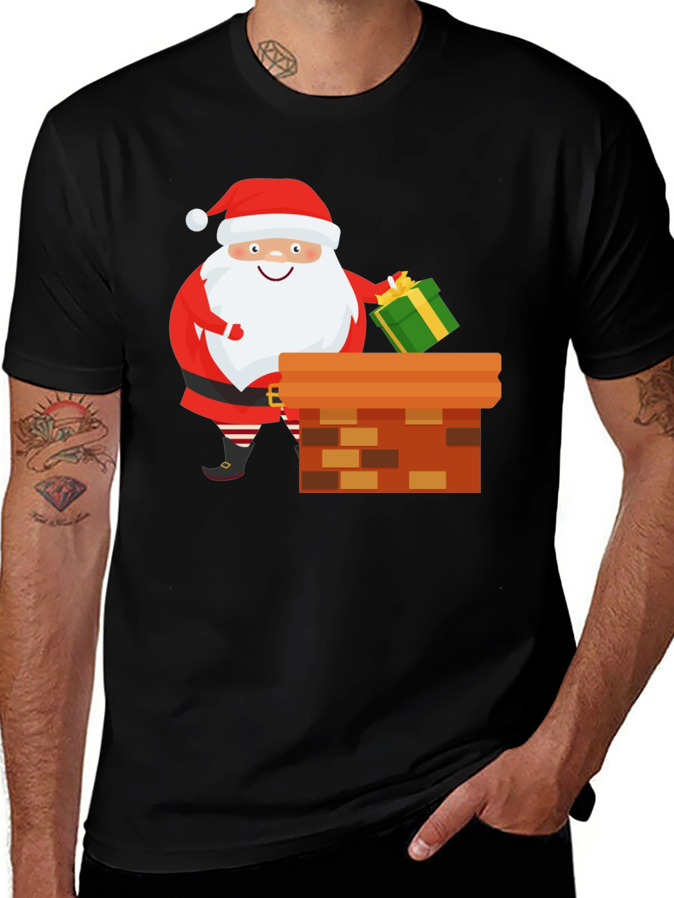 Santa Claus Chimney Christmas T-Shirt