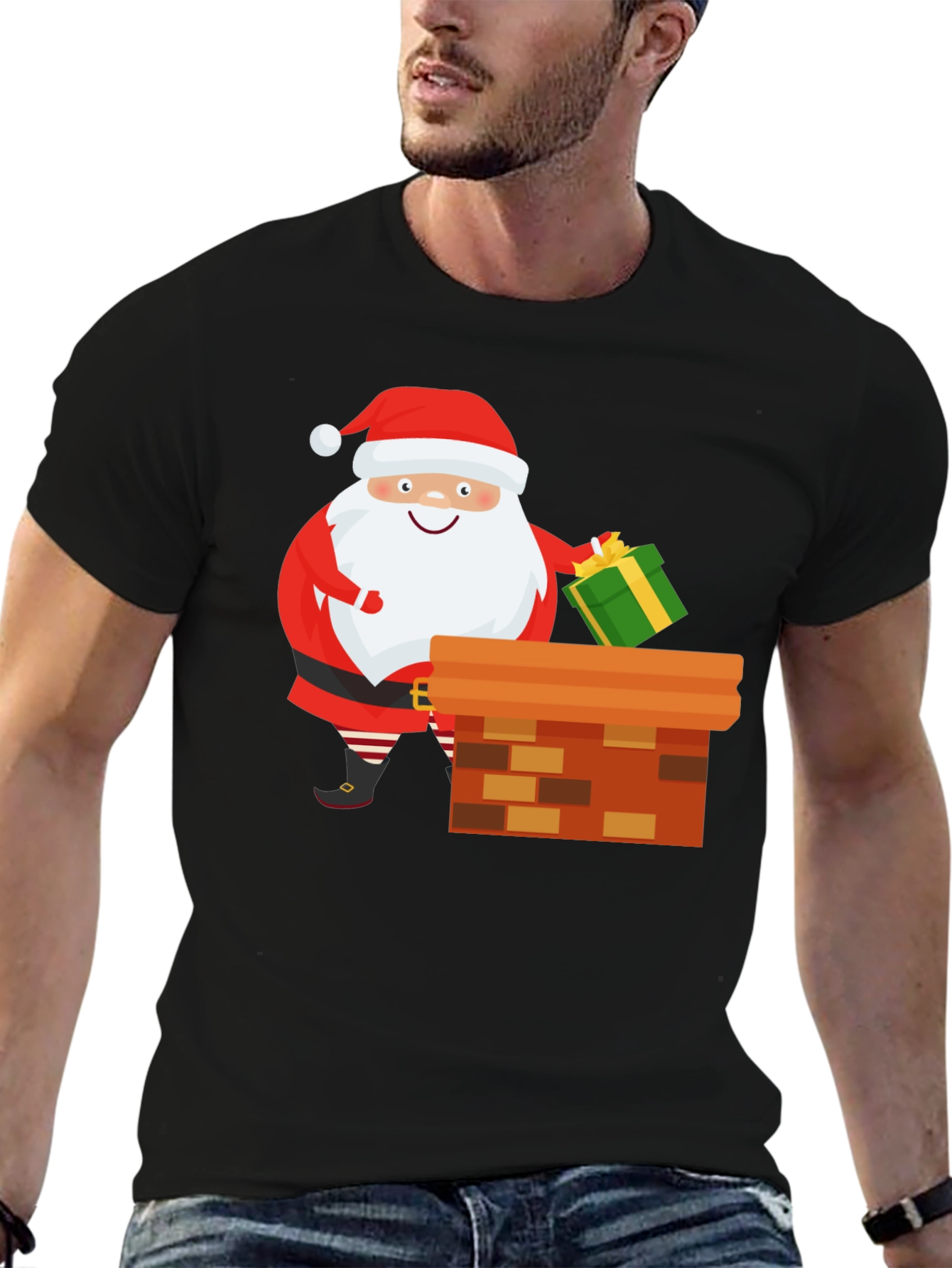 Santa Claus Chimney Christmas T-Shirt