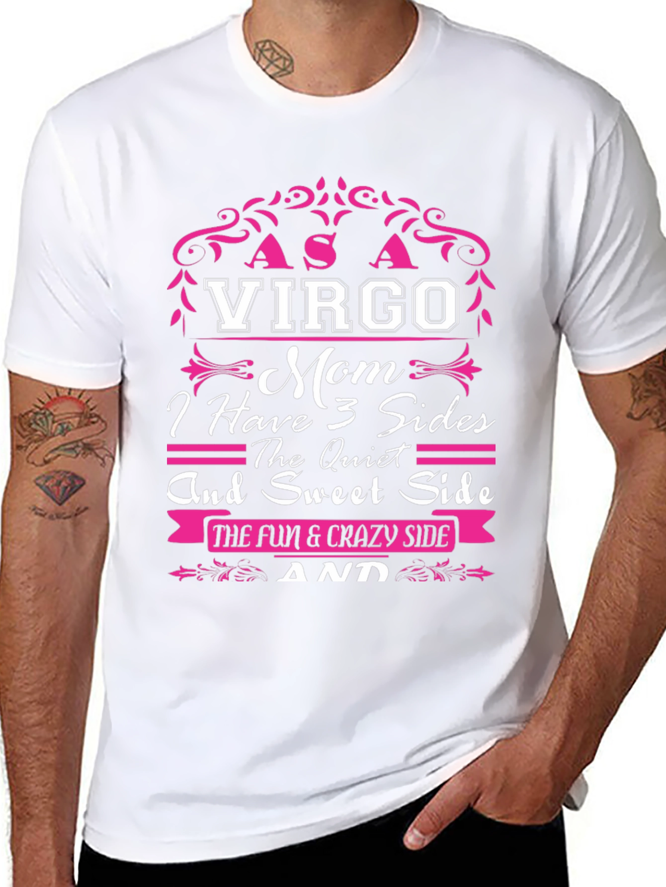 Virgo Mom 3 Sides Graphic T-Shirt
