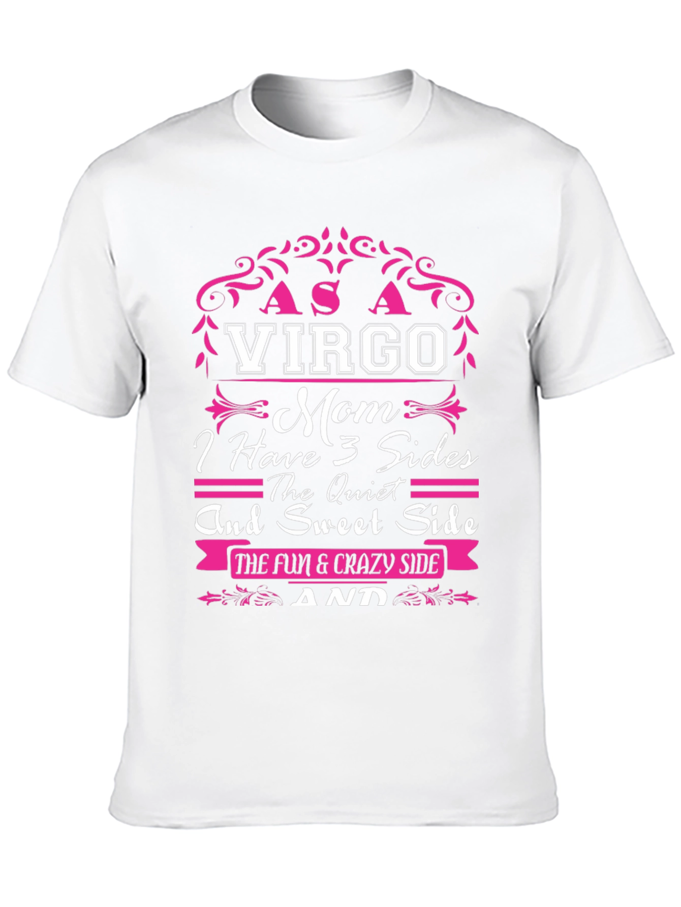 Virgo Mom 3 Sides Graphic T-Shirt