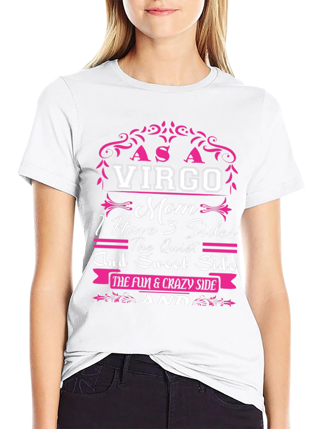 Virgo Mom 3 Sides Graphic T-Shirt