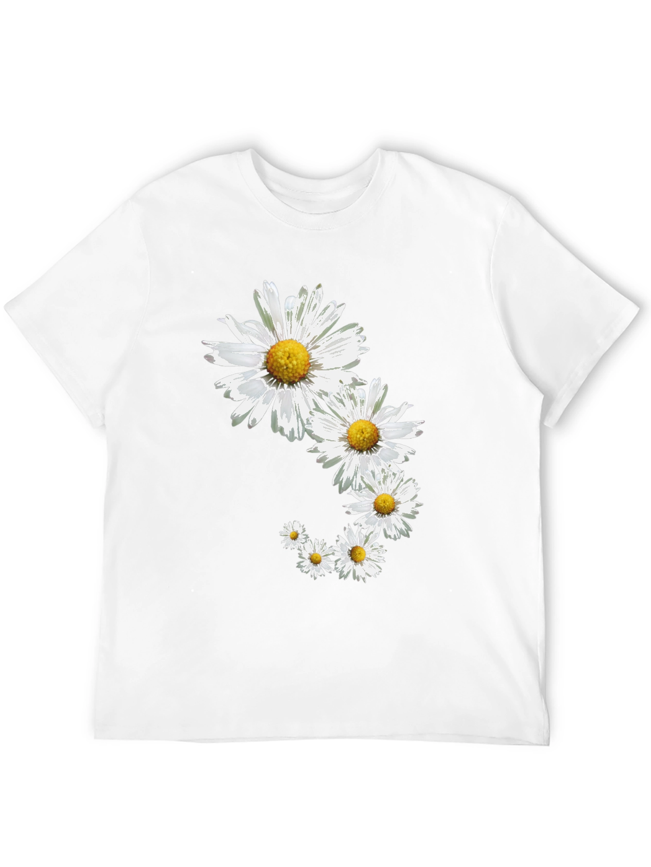 Daisy Chain Graphic Tee - Black Cotton Blend