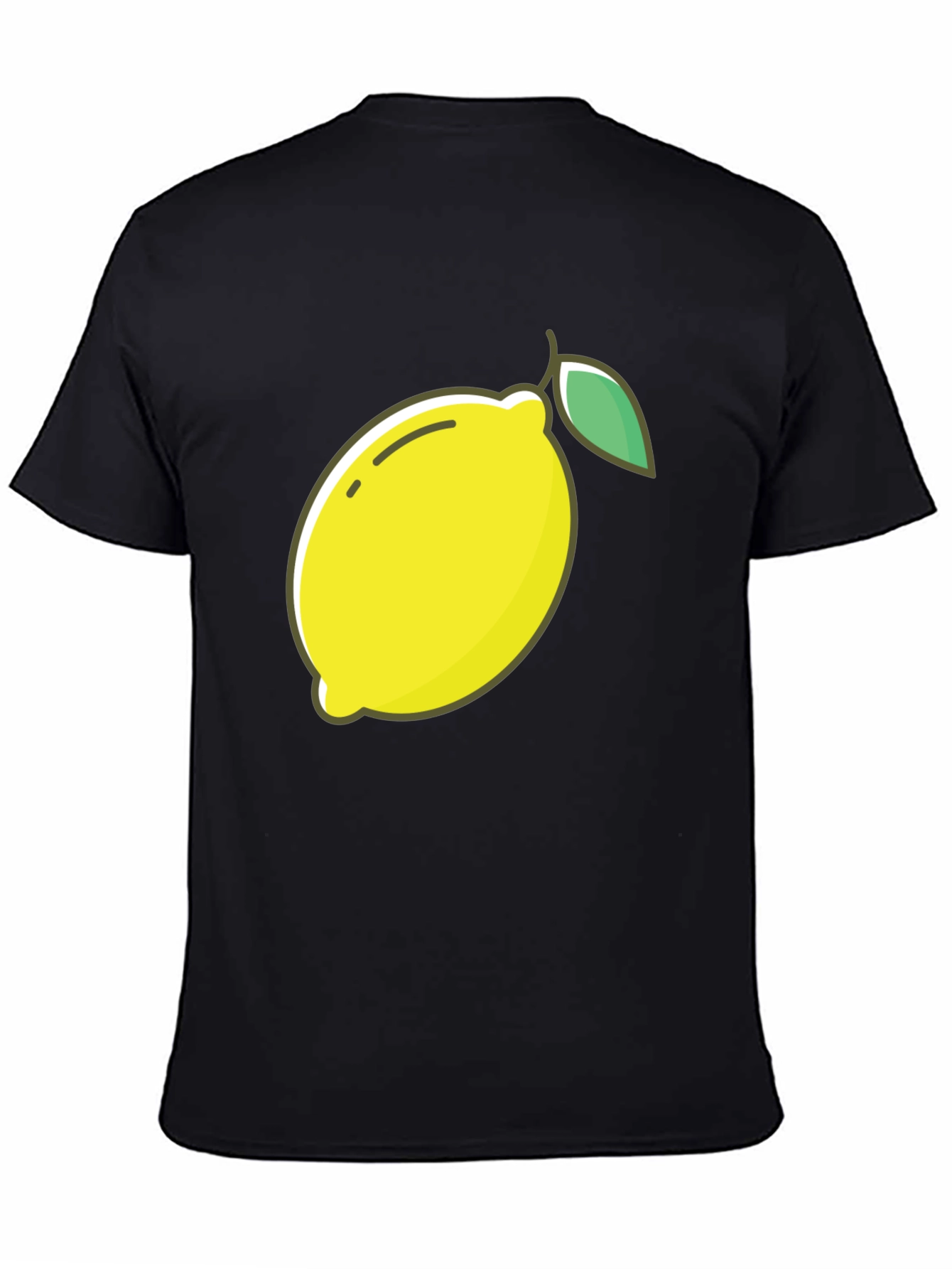 Lemon Graphic Tee - Black Casual T-Shirt